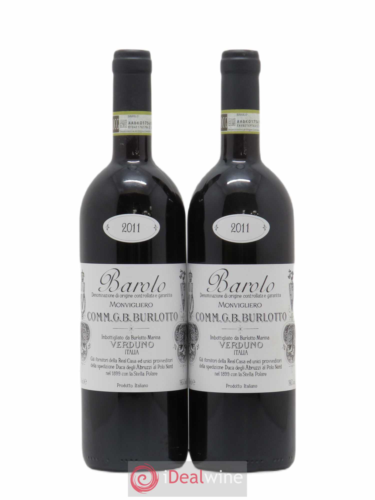 Barolo DOCG Monvigliero Comm. Giovan Battista Burlotto 2011 - Lot de 2 bouteilles - 0