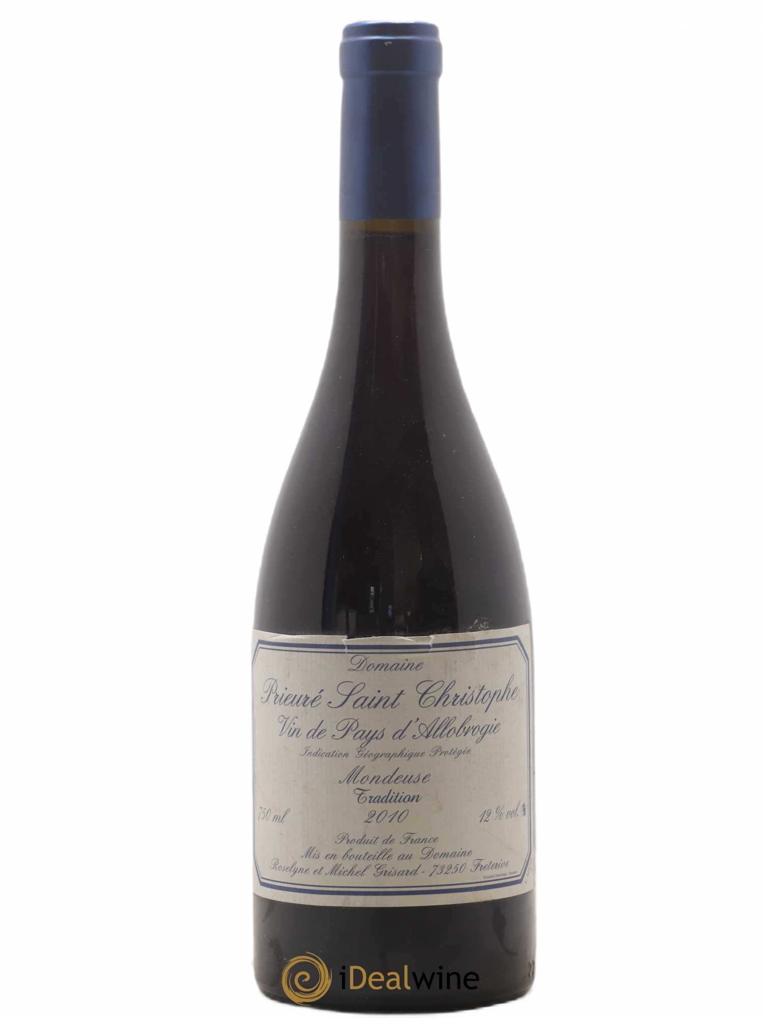 Vin des Allobroges Mondeuse Tradition Prieuré Saint Christophe (Domaine) 2010 - Lot de 1 bouteille - 0