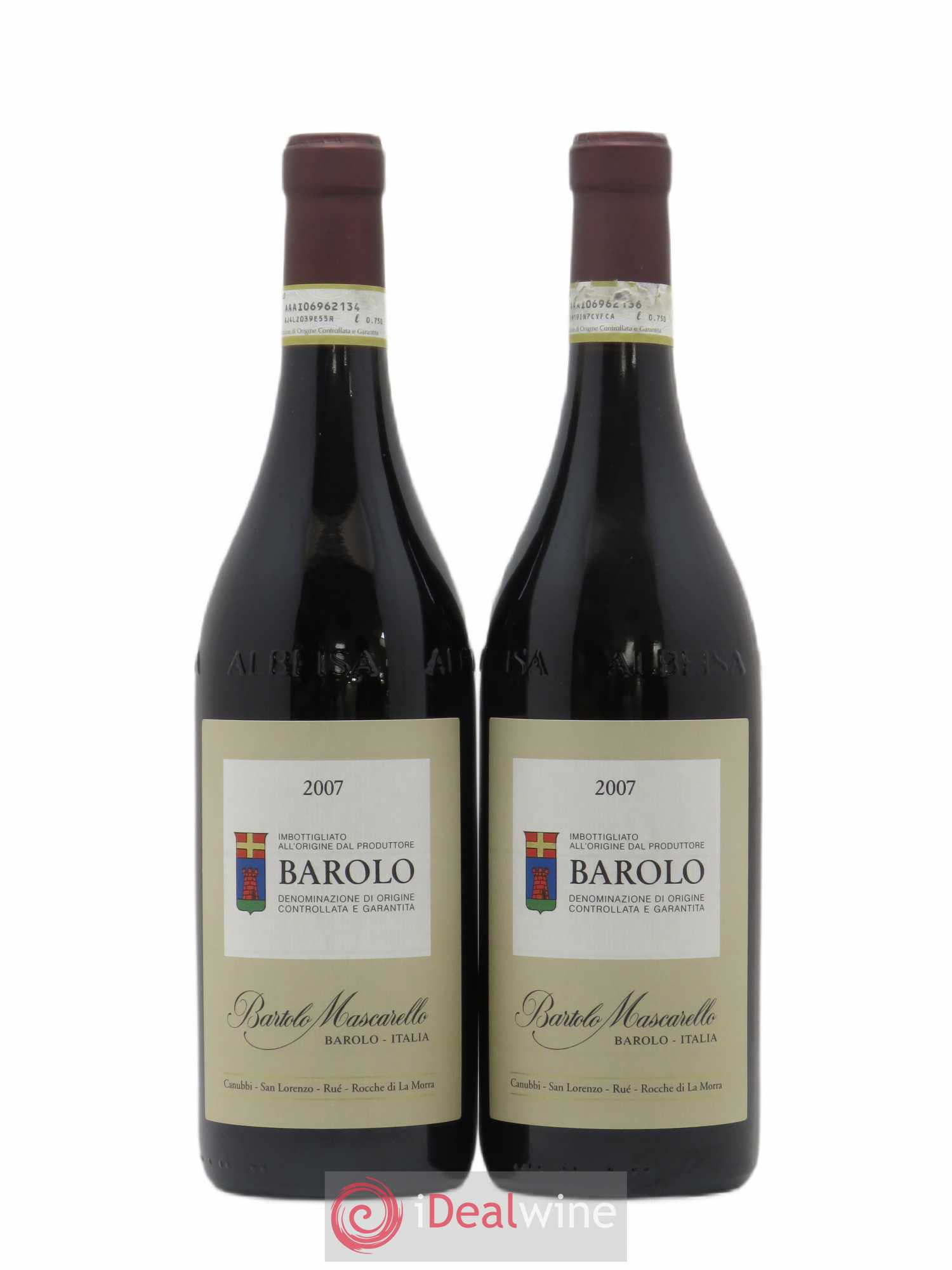 Barolo DOCG Bartolo Mascarello 2007 - Lot de 2 bouteilles - 0