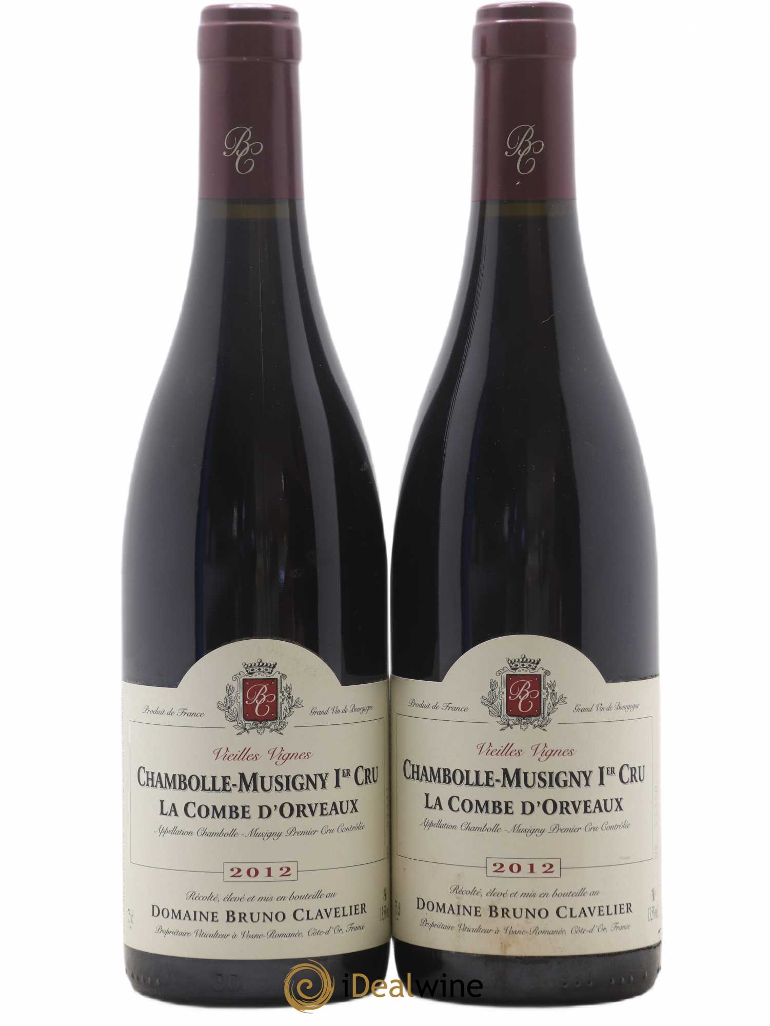 Chambolle-Musigny 1er Cru La Combe d'Orveaux Vieilles Vignes Bruno Clavelier 2012 - Lot de 2 bouteilles - 0
