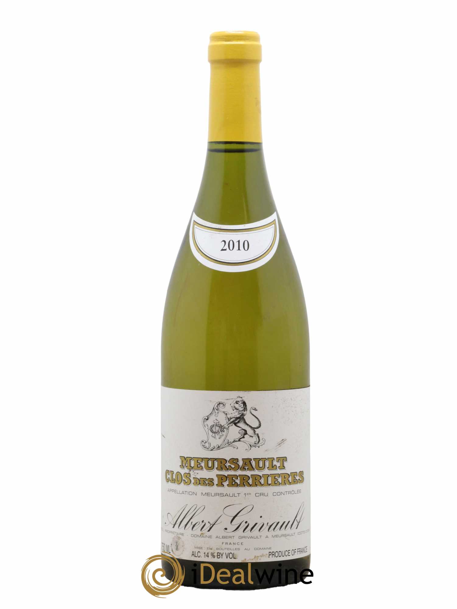 Meursault 1er Cru Clos des Perrières Monopole Albert Grivault 2010 - Lot de 1 bouteille - 0