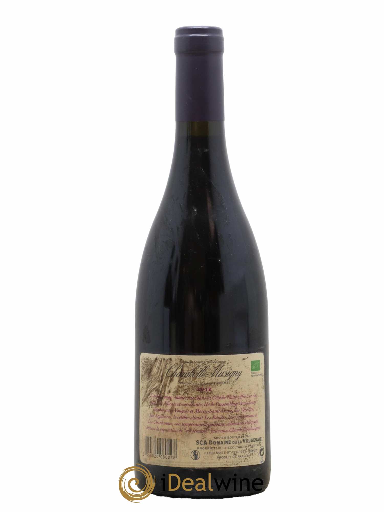Chambolle-Musigny La Vougeraie 2012 - Lot de 1 bouteille - 1