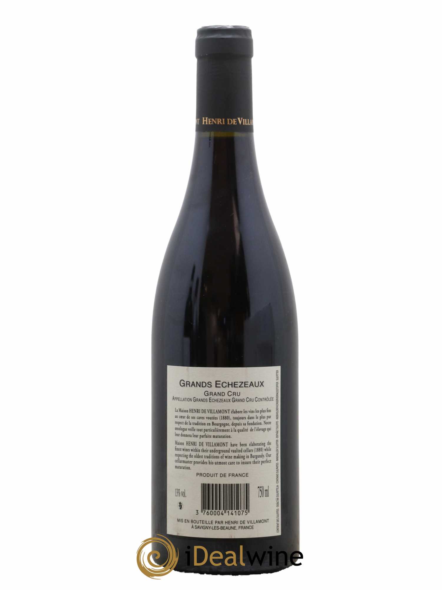 Grands-Echezeaux Grand Cru Henri De Villamont 2013 - Lot de 1 bouteille - 1