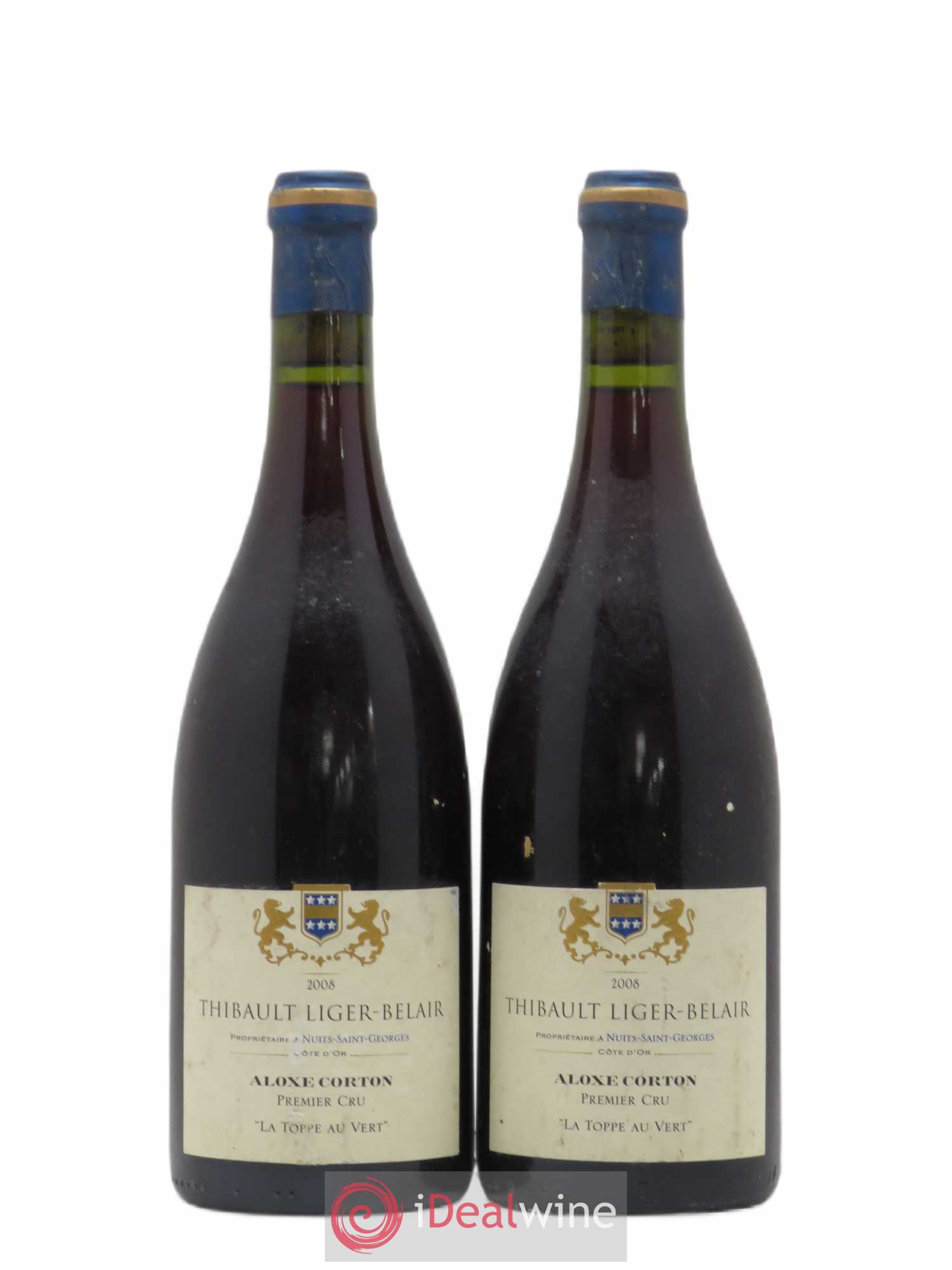 Aloxe-Corton 1er Cru La Toppe au Vert Thibault Liger-Belair 2008 - Lot de 2 bouteilles - 0
