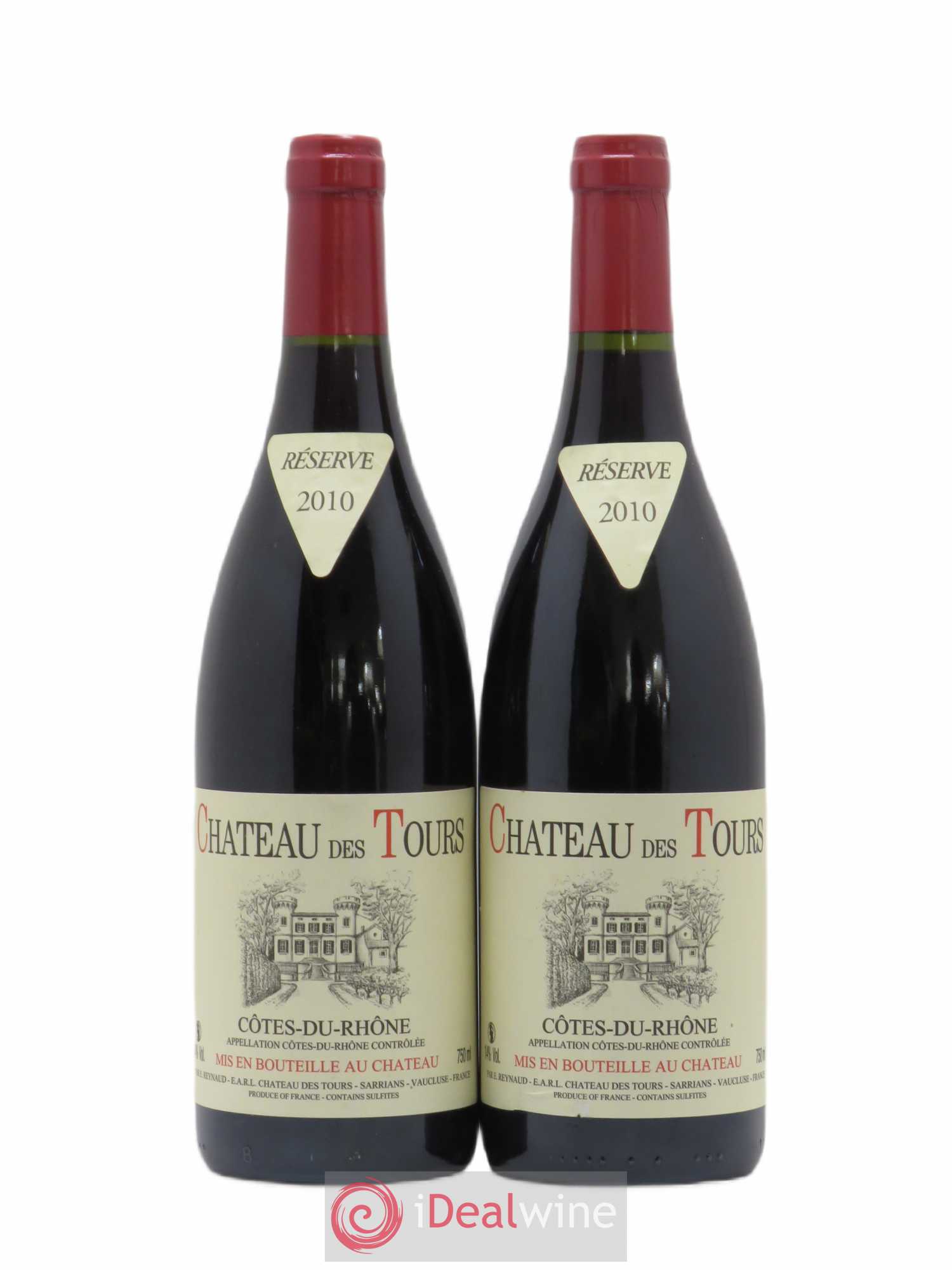 Côtes-du-Rhône Château des Tours Emmanuel Reynaud 2010 - Lot de 2 bouteilles - 0