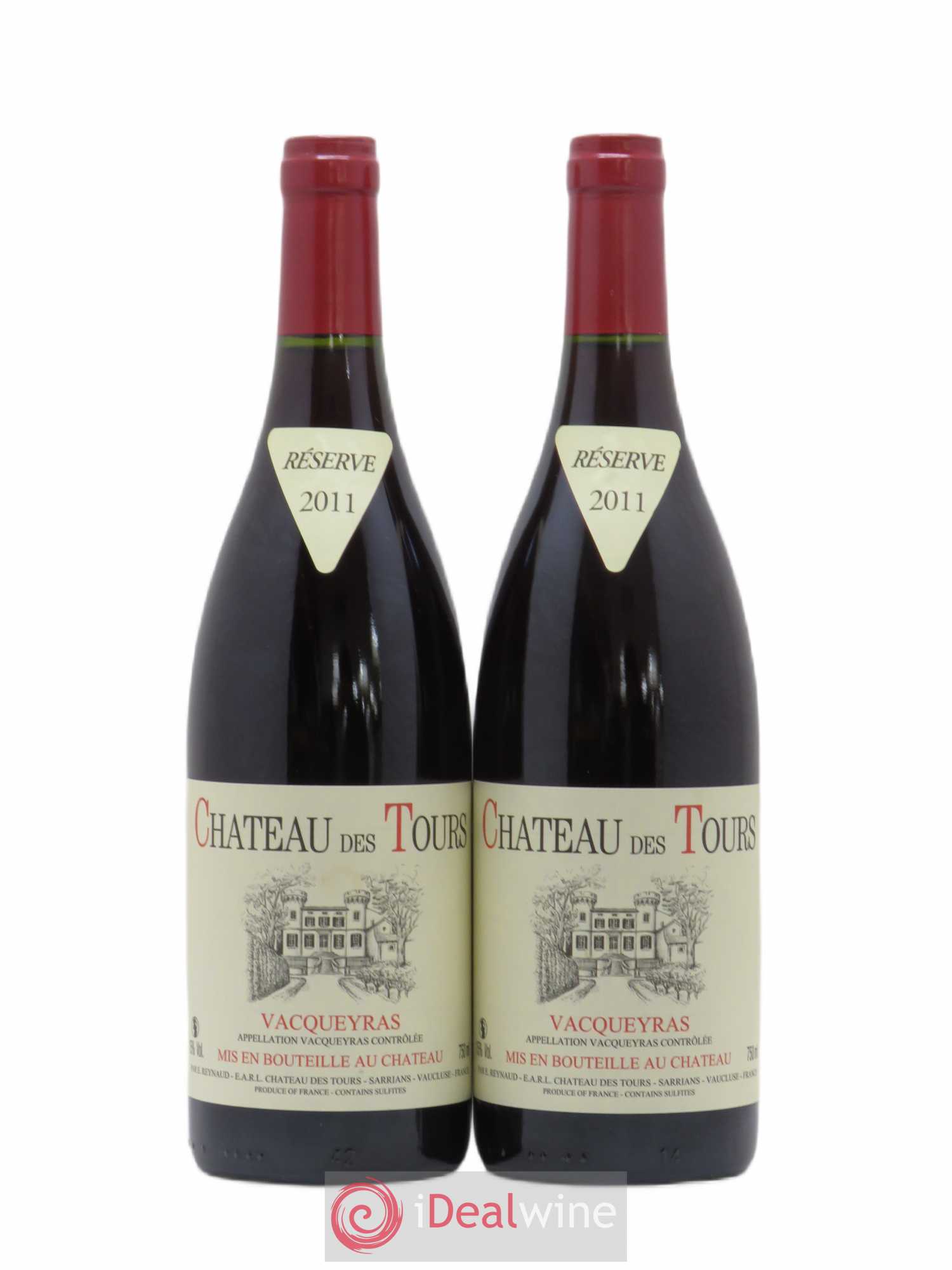 Vacqueyras Château des Tours Emmanuel Reynaud 2011 - Lot de 2 bouteilles - 0
