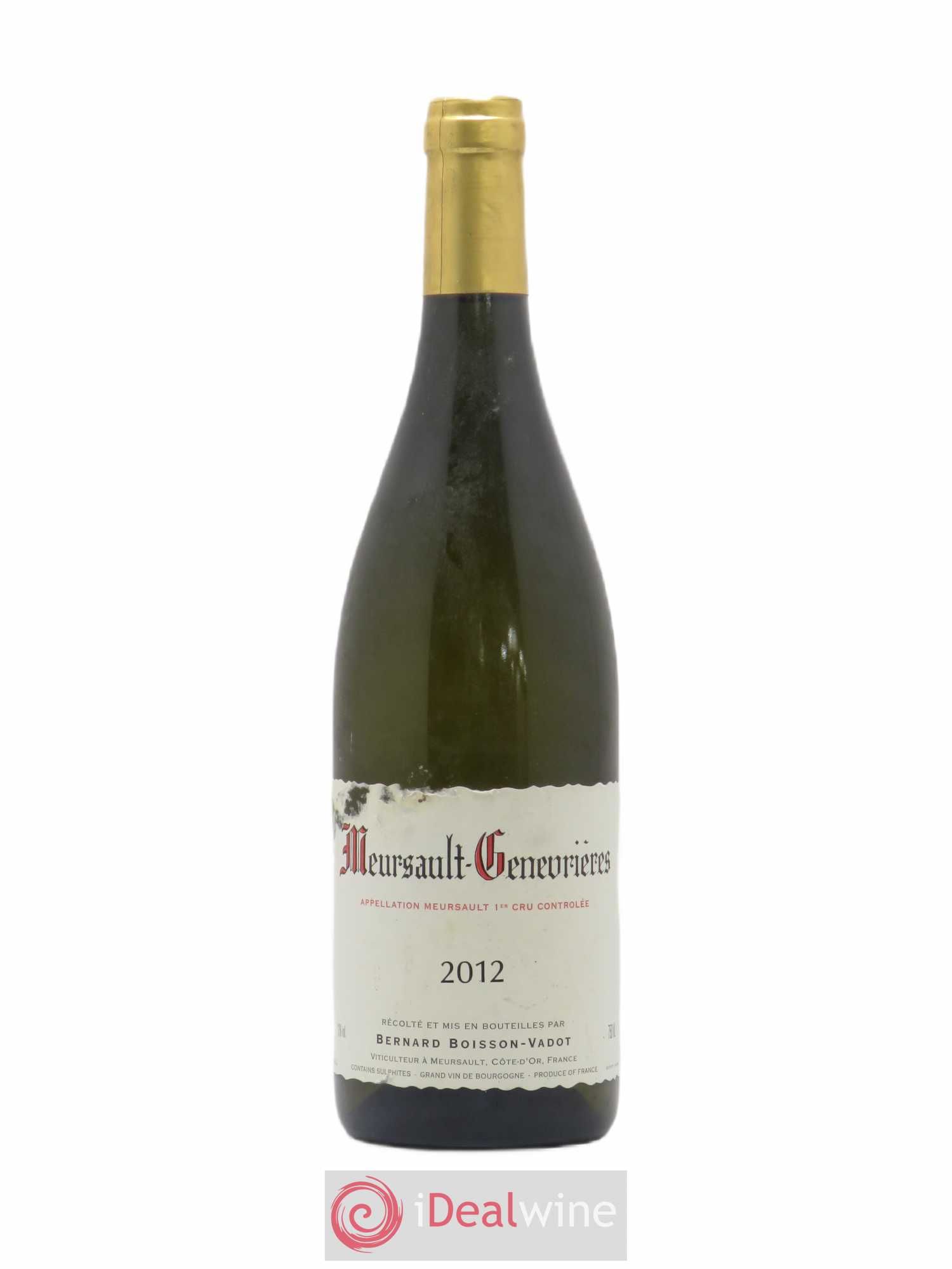 Meursault 1er Cru Genevrières Boisson-Vadot (Domaine) 2012 - Lot de 1 bouteille - 0
