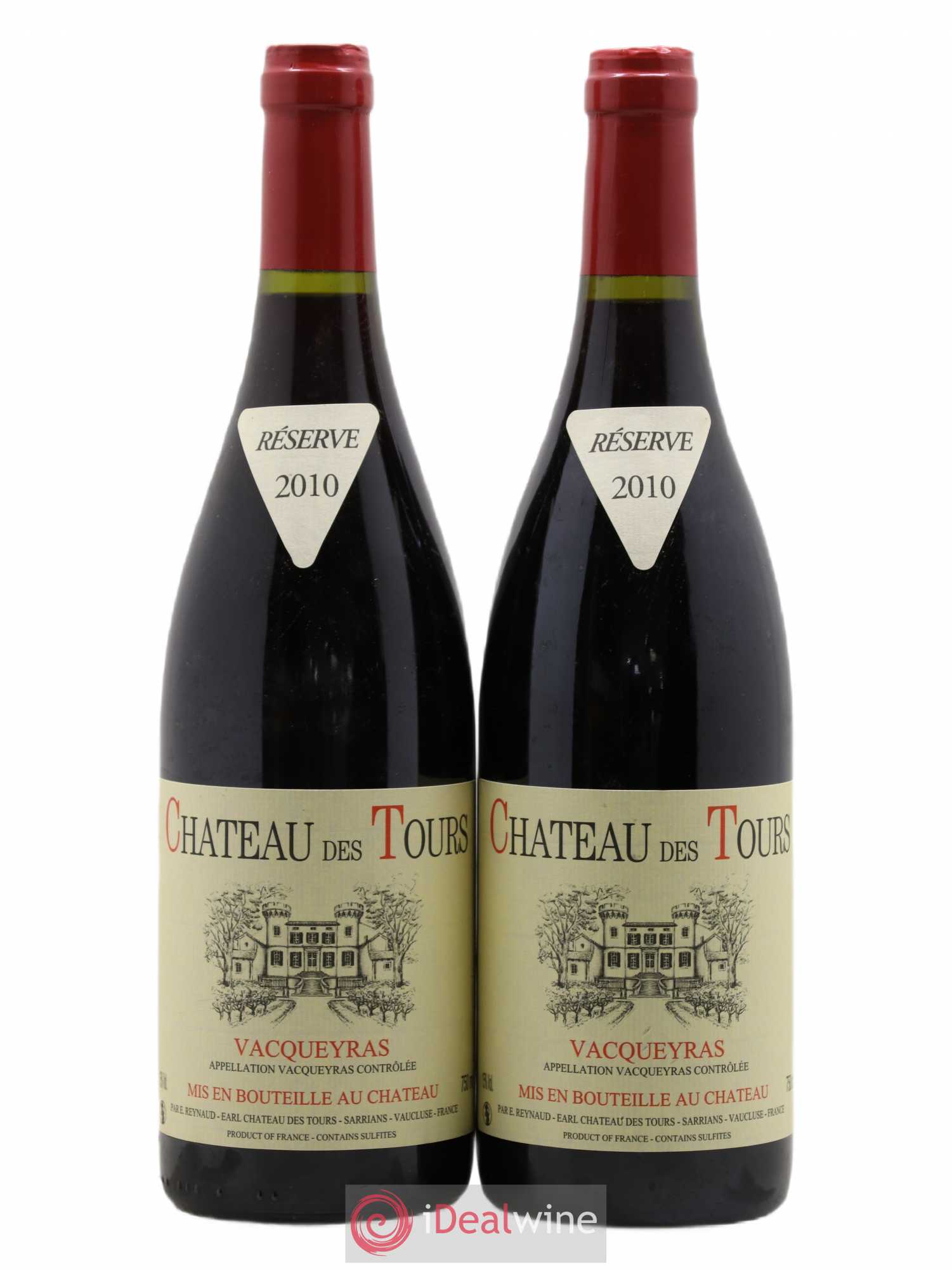 Vacqueyras Château des Tours Emmanuel Reynaud 2010 - Lot de 2 bouteilles - 0