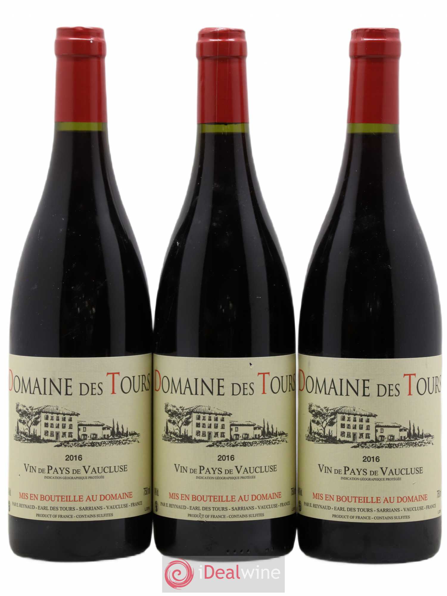 Vaucluse (Vin de Pays de Vaucluse) Domaine des Tours Emmanuel Reynaud 2016 - Lotto di 3 bottiglie - 0