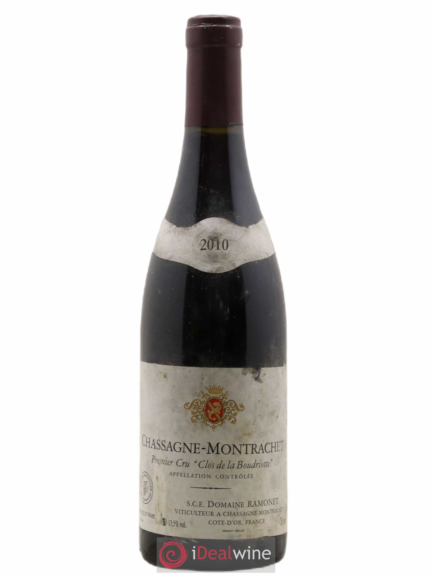 Chassagne-Montrachet 1er Cru Clos de la Boudriotte Ramonet (Domaine) 2010 - Lot de 1 bouteille - 0