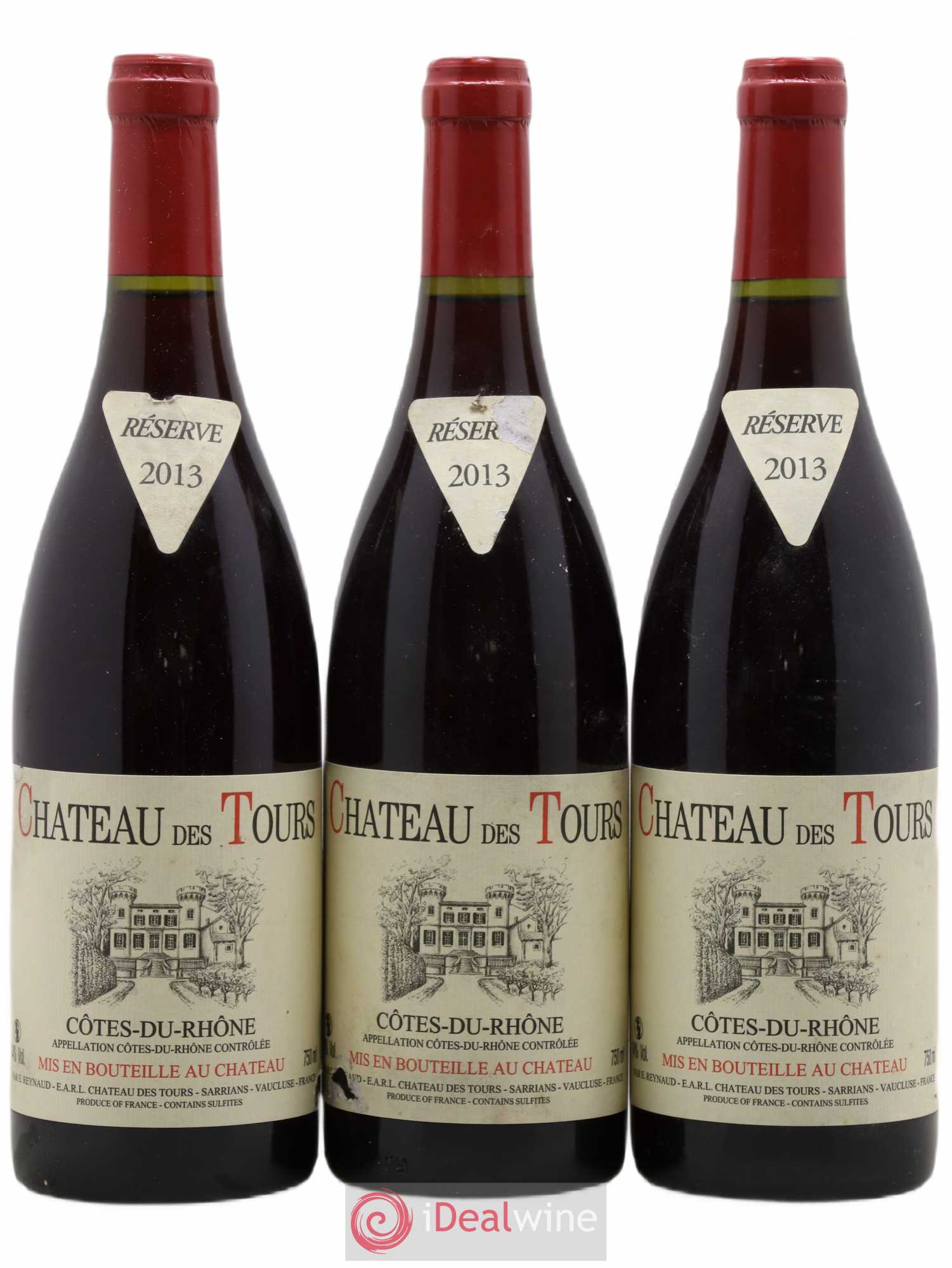 Côtes-du-Rhône Château des Tours Emmanuel Reynaud 2013 - Lot de 3 bouteilles - 0