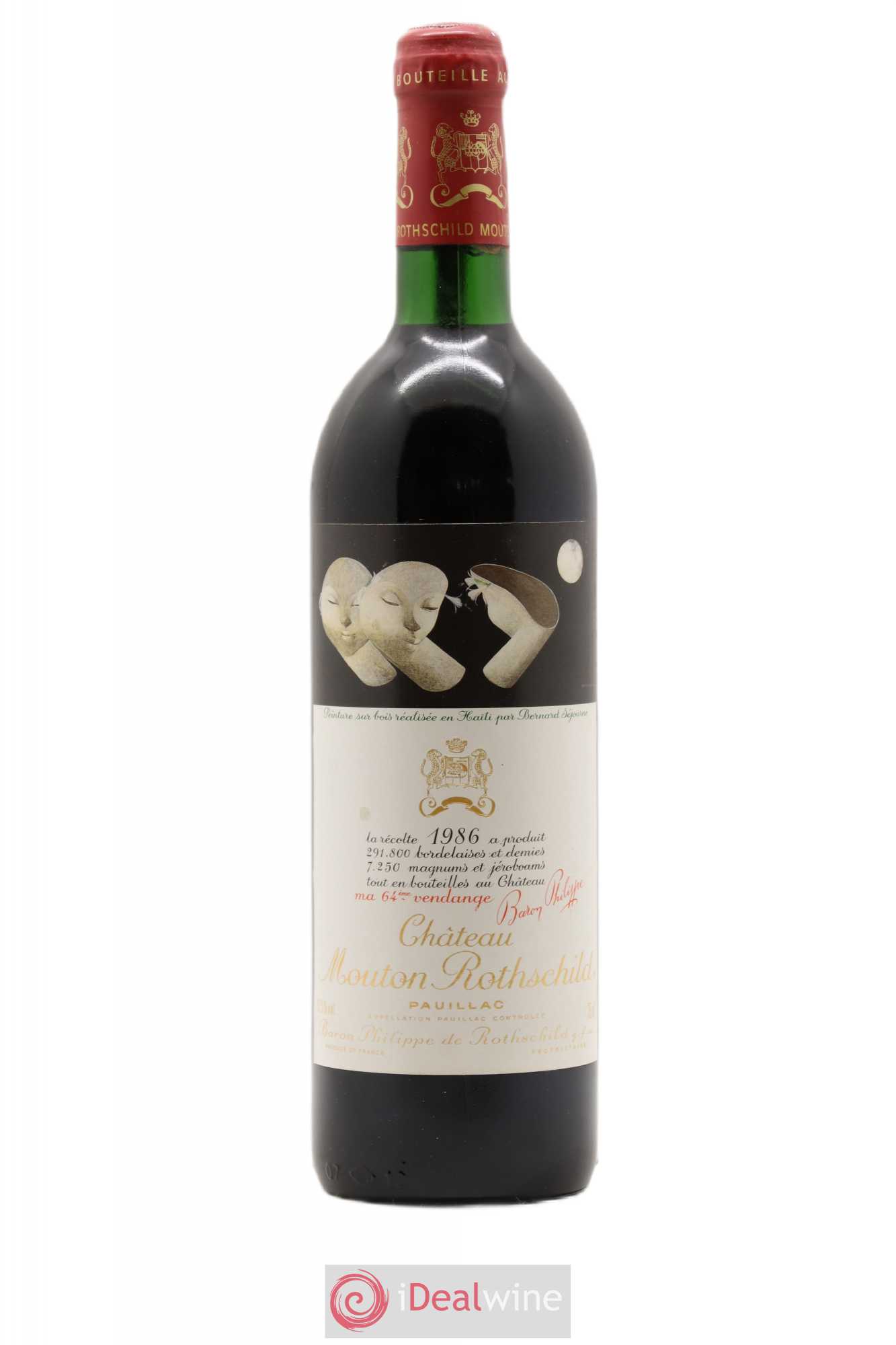 Château Mouton Rothschild 1er Grand Cru Classé 1986 - Lot de 1 bouteille - 0
