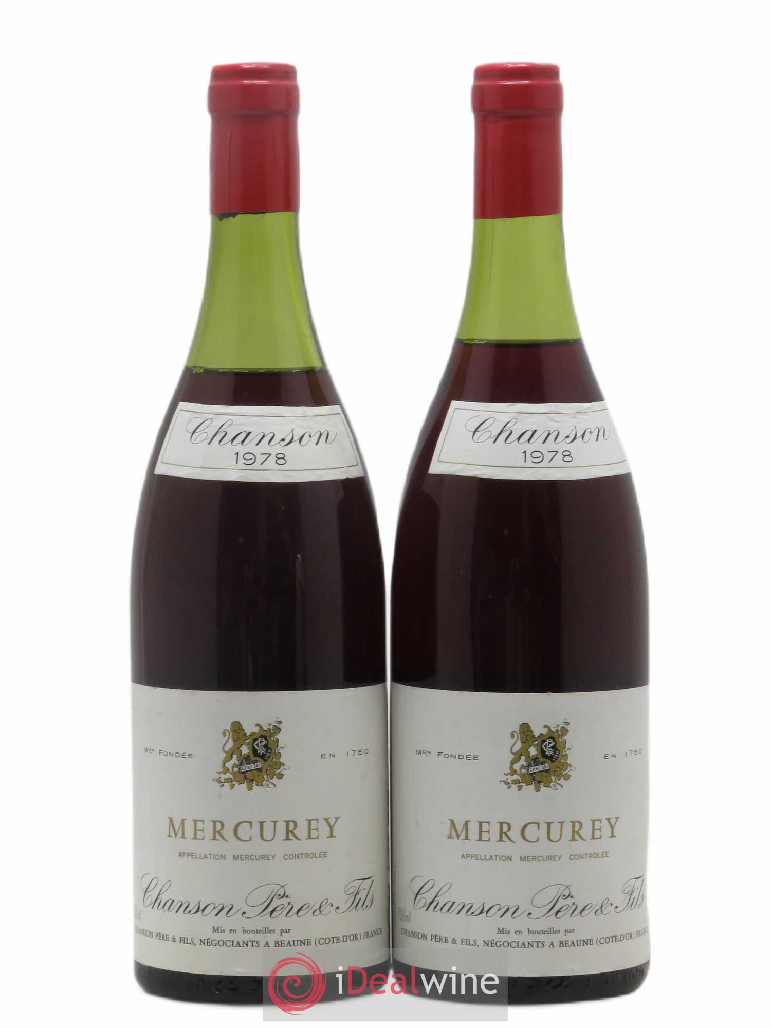 Mercurey Chanson 1978 - Lot de 2 bouteilles - 0
