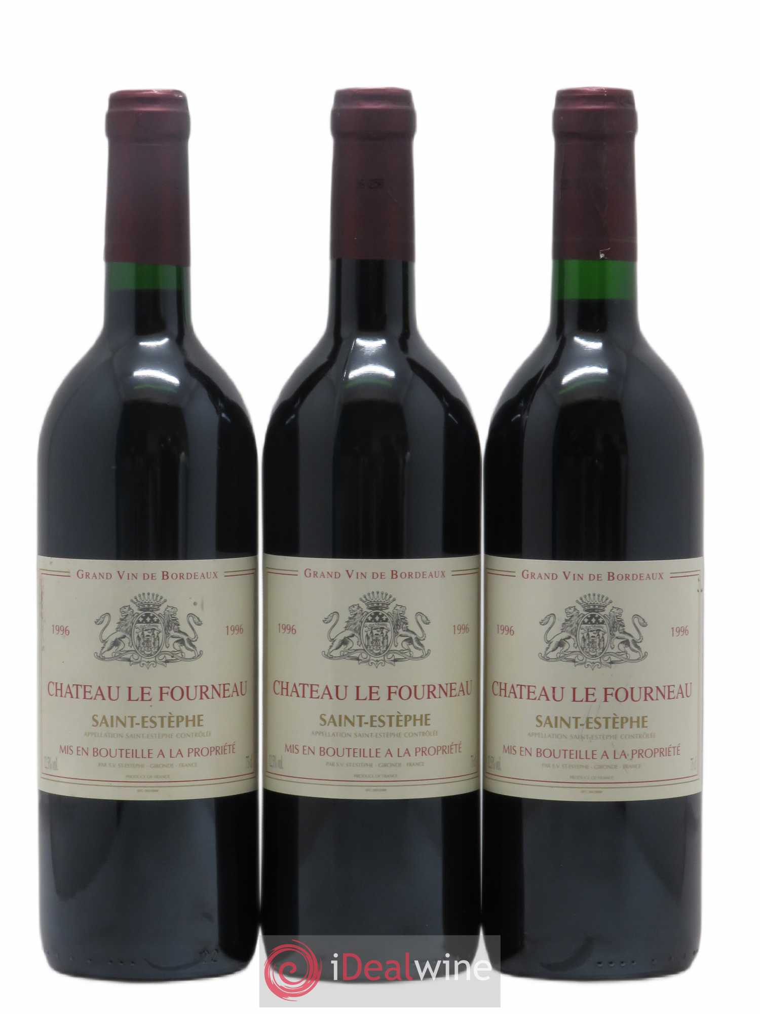 Saint-Estèphe Château Le Fourneau (sans prix de réserve) 1996 - Posten von 3 Flaschen - 0