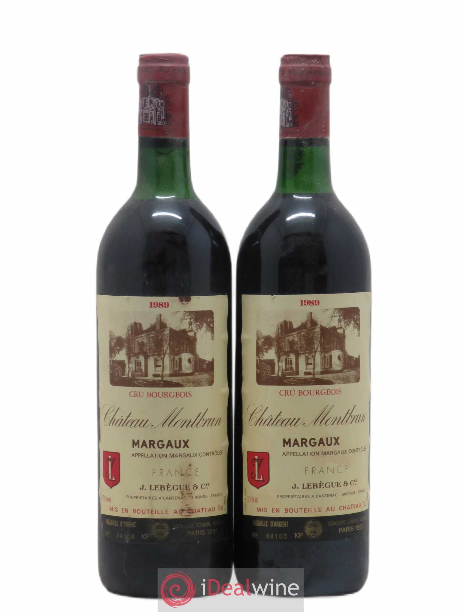 Château Montbrun Cru Bourgeois 1989 - Lot de 2 bouteilles - 0