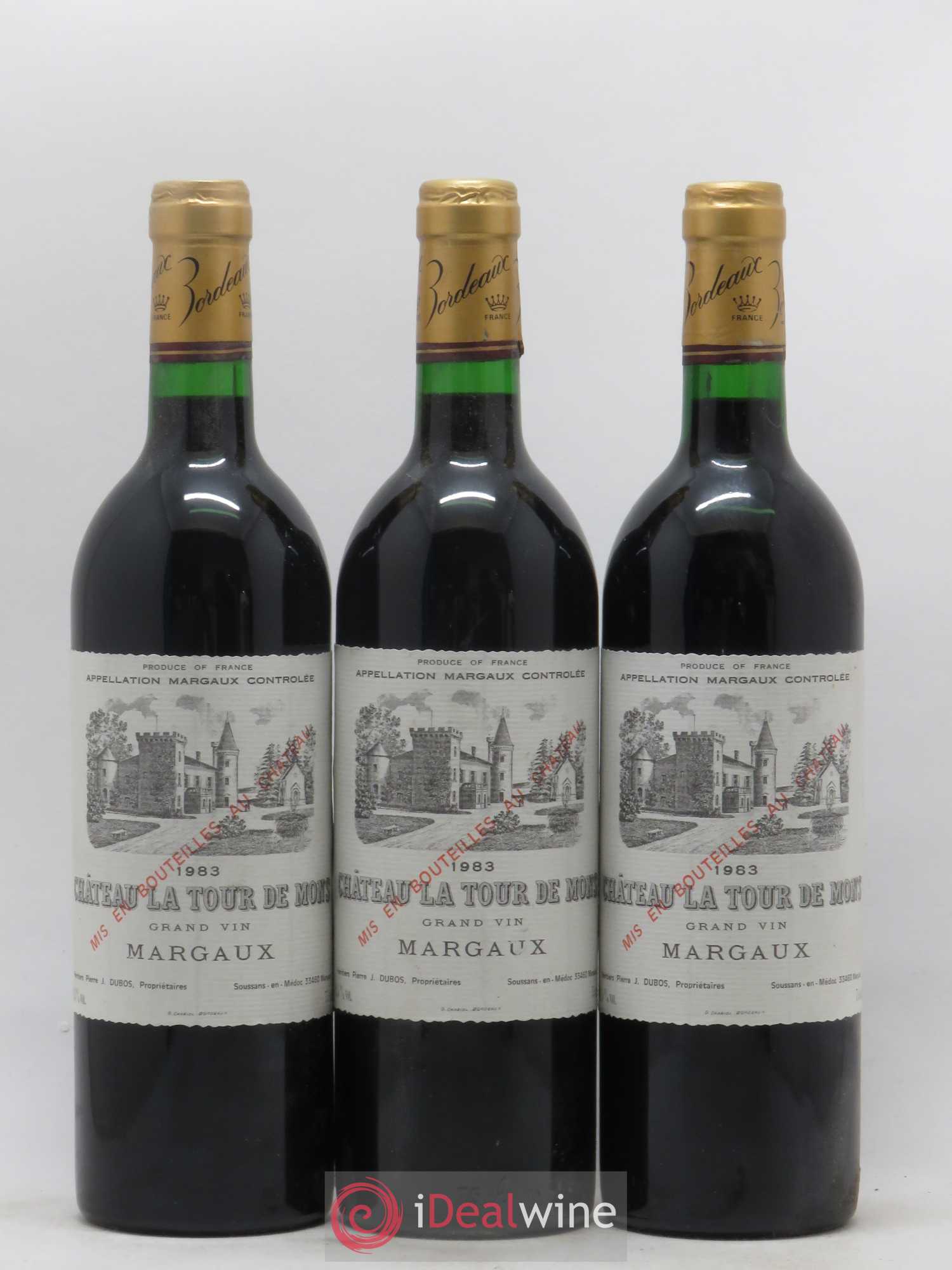 Château la Tour de Mons Cru Bourgeois 1983 - Lot de 6 bouteilles - 1