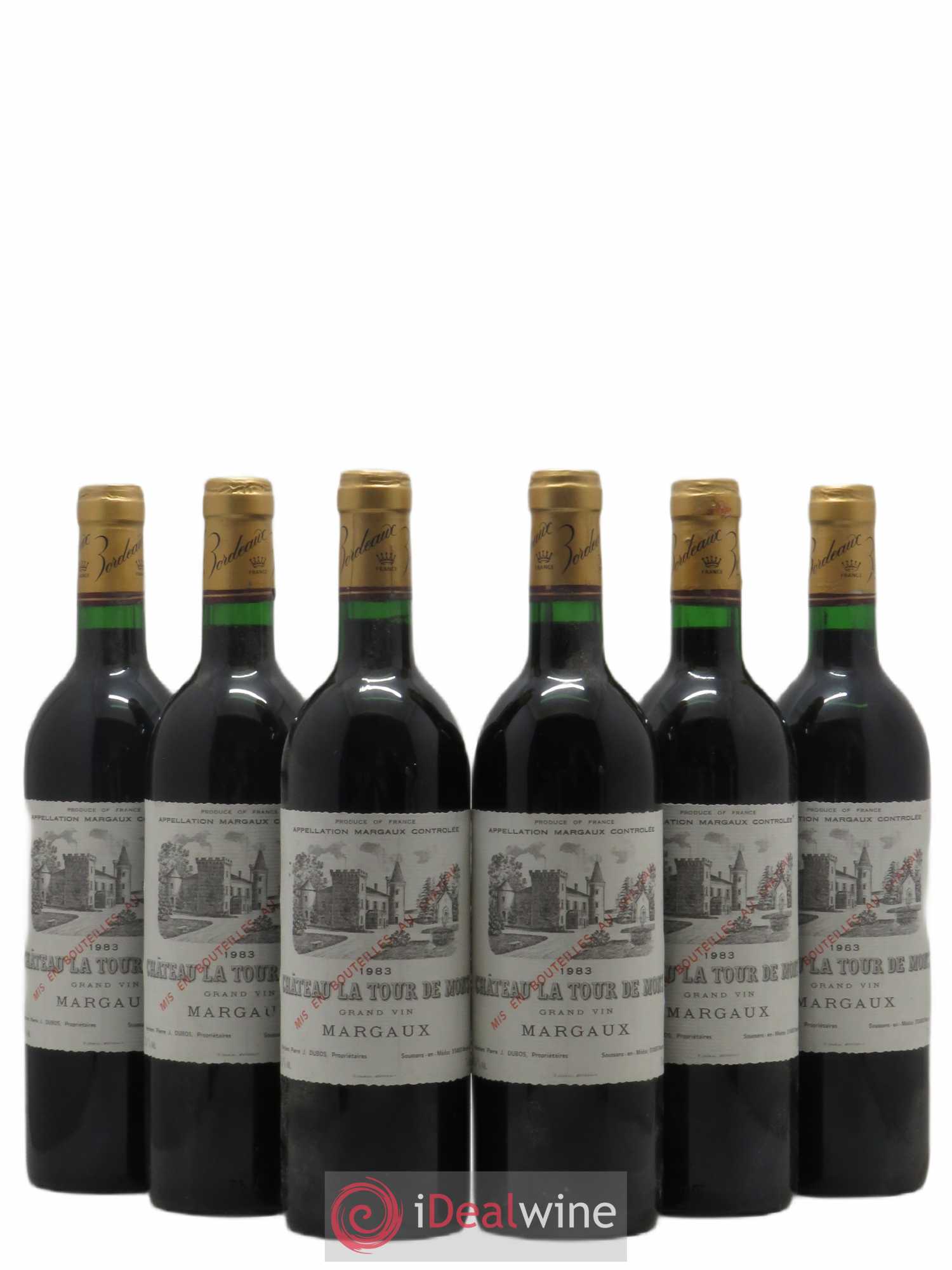 Château la Tour de Mons Cru Bourgeois 1983 - Lot de 6 bouteilles - 0