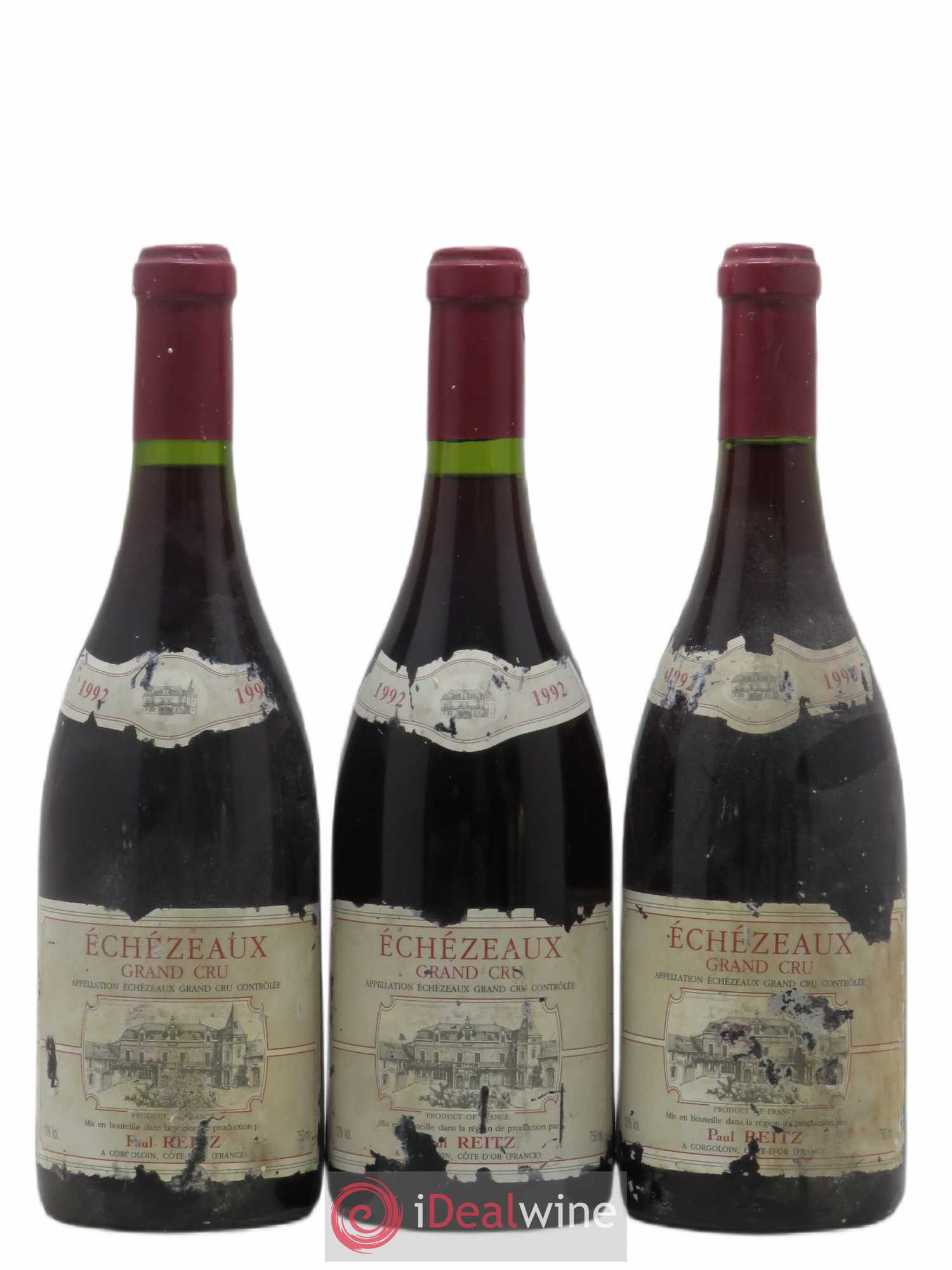 Echezeaux Grand Cru Paul Reitz 1992 - Lot de 3 bouteilles - 0