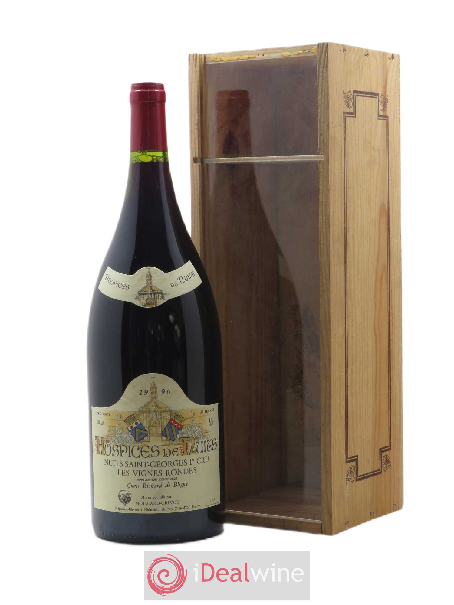 Nuits-Saint-Georges 1er Cru Les Vignes Rondes Cuvée Richard de Bligny Hospices de Nuits Moillard-Grivot 1996 - Posten von 1 Magnum - 0