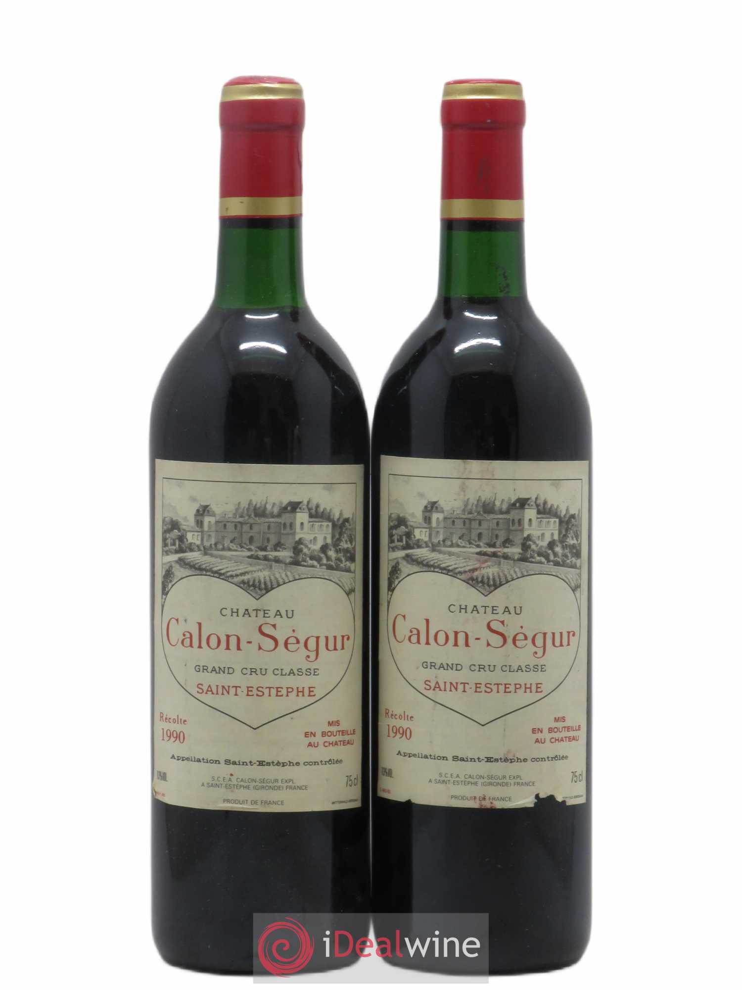 Château Calon Ségur 3ème Grand Cru Classé 1990 - Lot de 2 bouteilles - 0