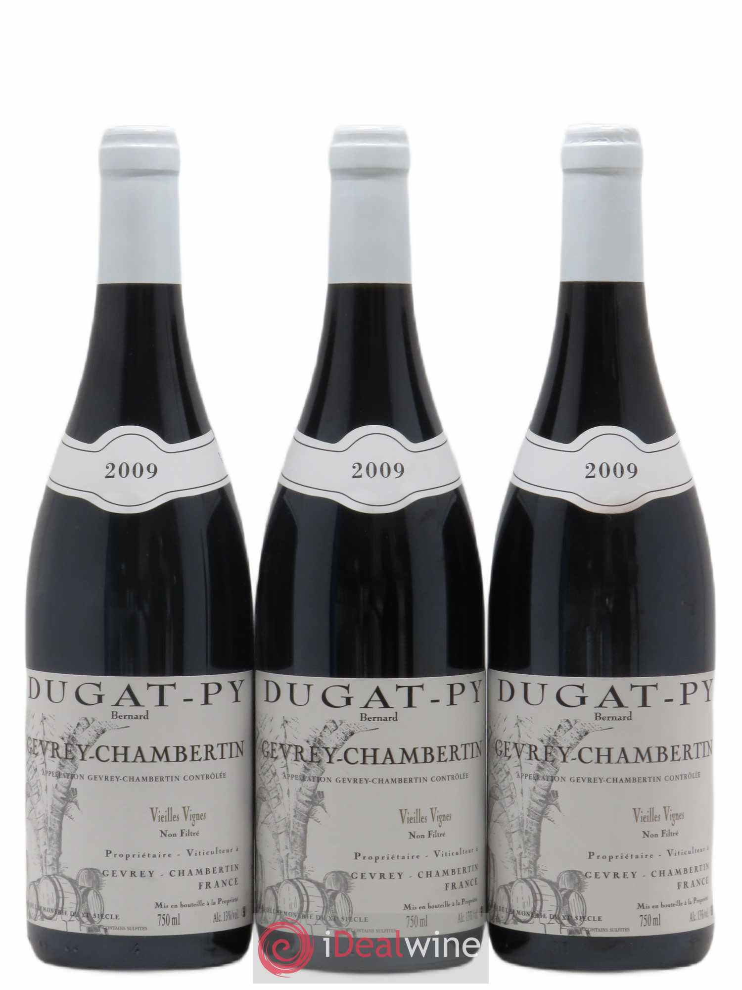 Gevrey-Chambertin Vieilles Vignes Dugat-Py 2009 - Lot de 3 bouteilles - 0