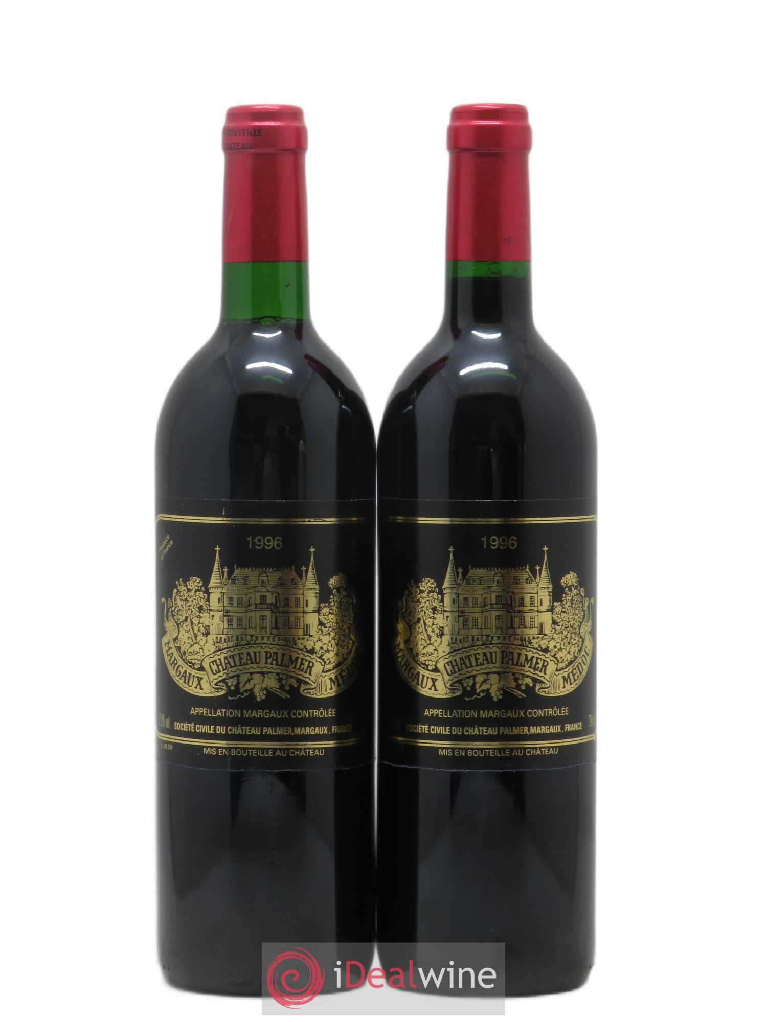 Château Palmer 3ème Grand Cru Classé 1996 - Lot de 2 bouteilles - 0