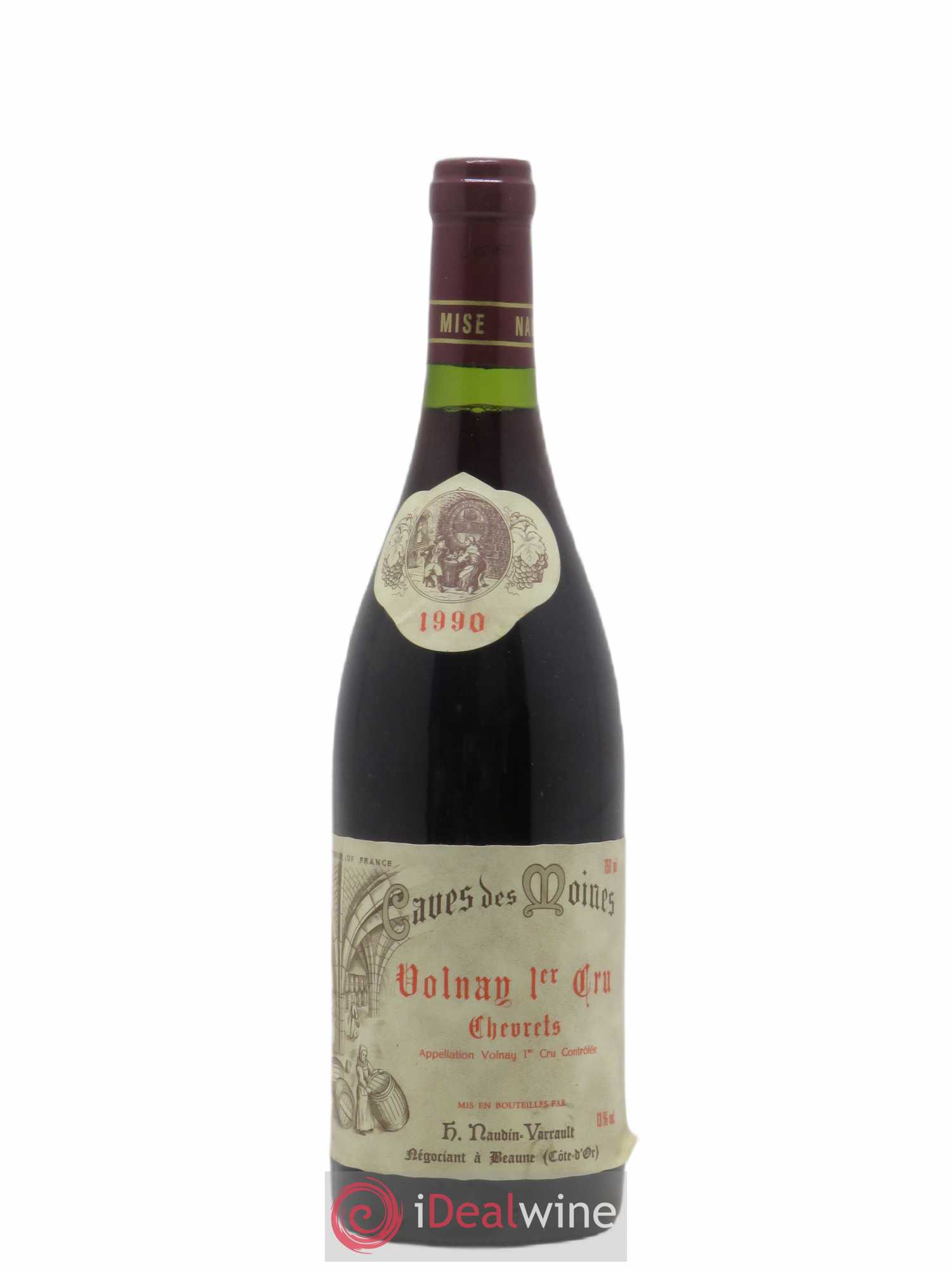 Volnay 1er Cru Chevrets Caves des Moines 1990 - Lot de 1 bouteille - 0