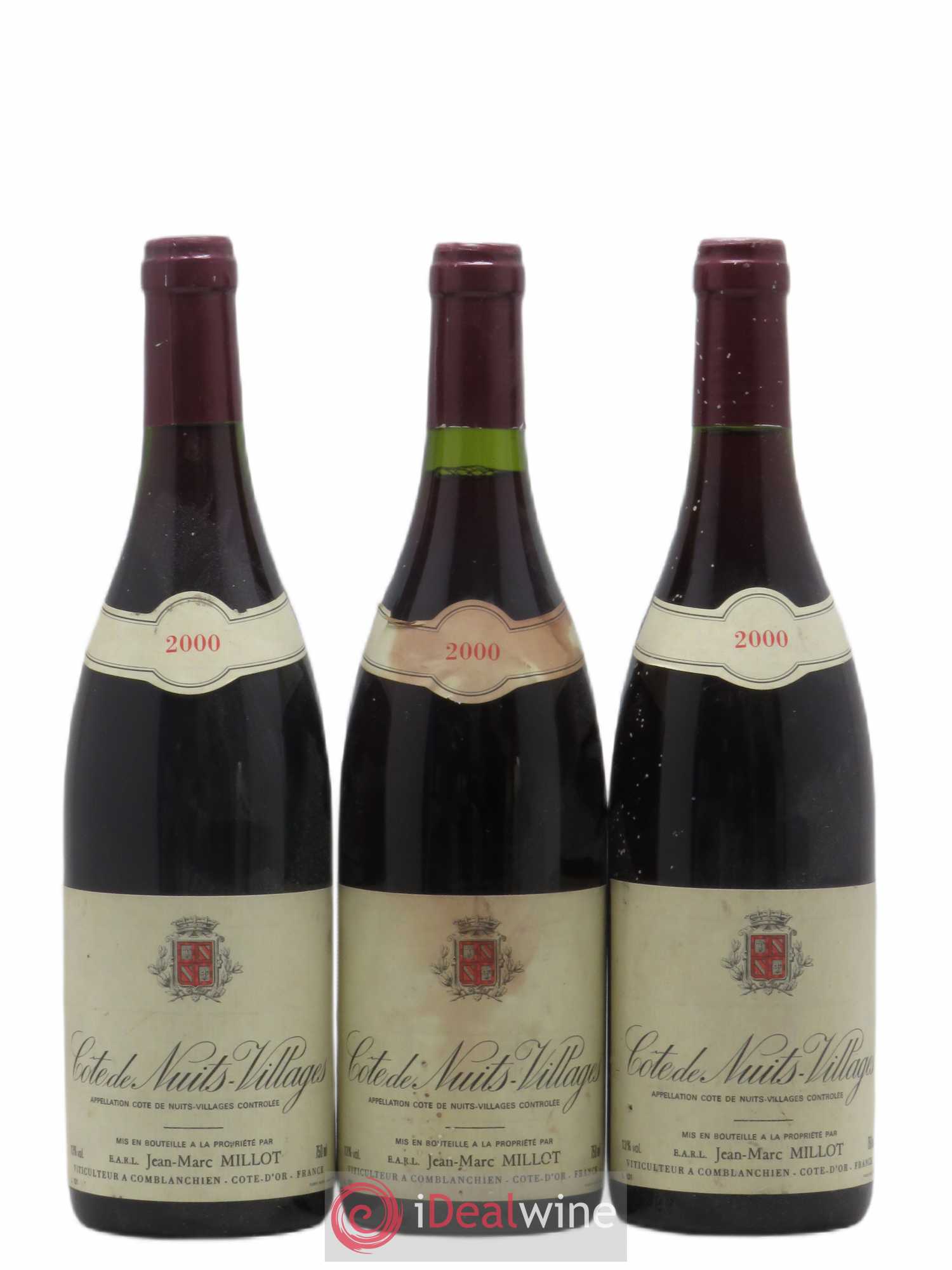 Côte de Nuits-Villages Jean-Marc Millot 2000 - Lot de 3 bouteilles - 0