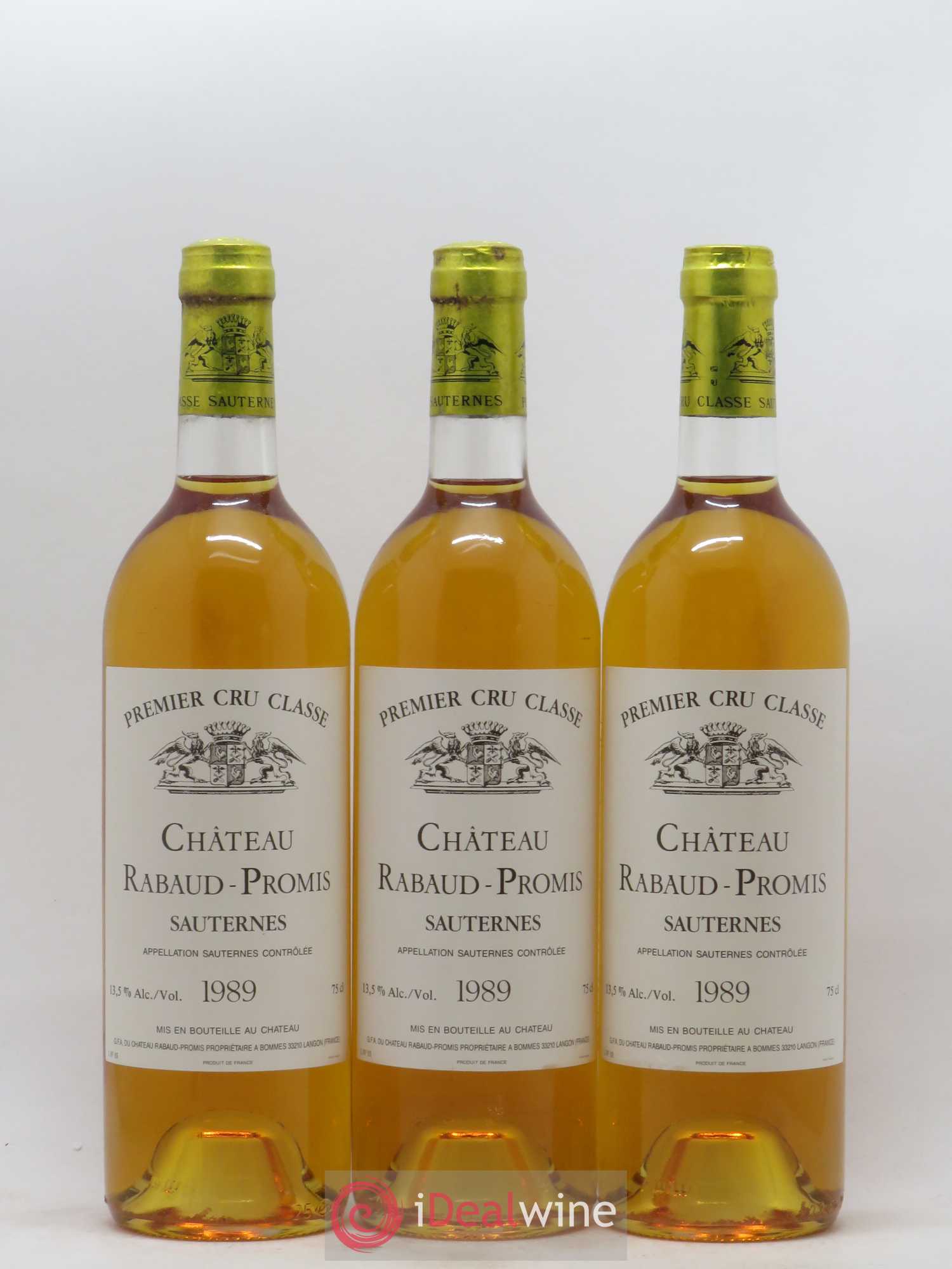 Château Rabaud Promis 1er Grand Cru Classé 1989 - Lotto di 12 bottiglie - 2