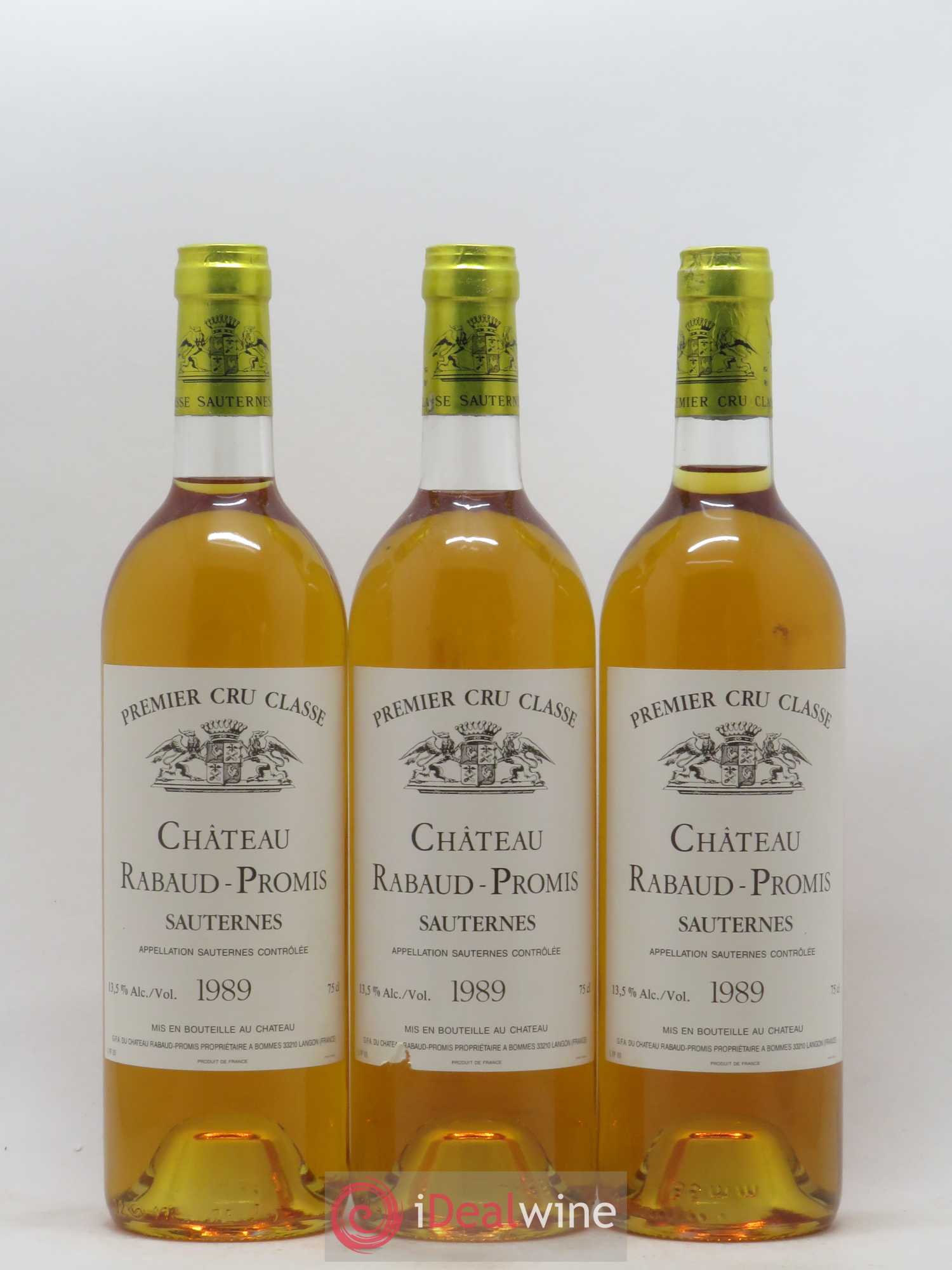 Château Rabaud Promis 1er Grand Cru Classé 1989 - Lotto di 12 bottiglie - 3