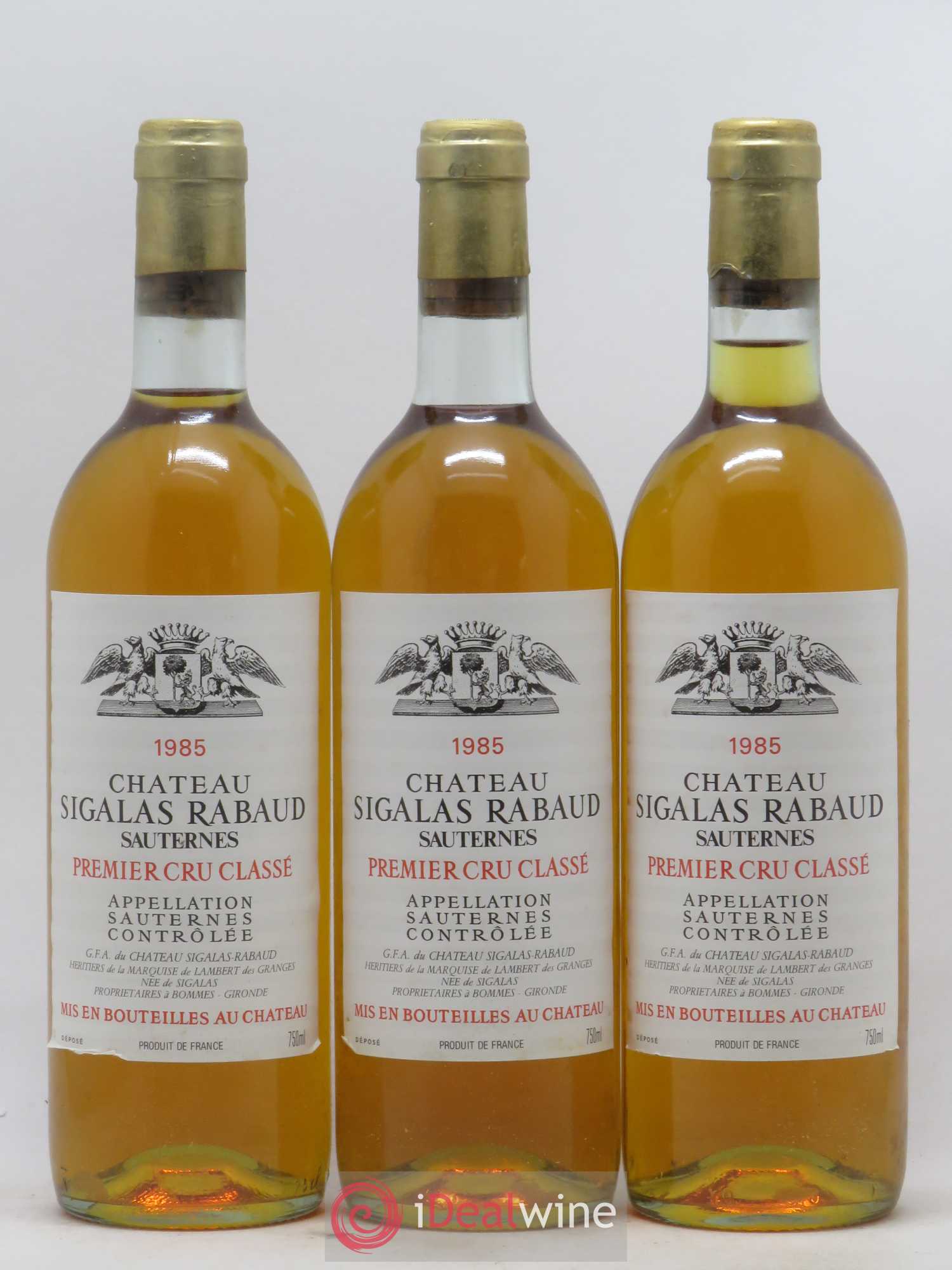 Château Sigalas Rabaud 1er Grand Cru Classé 1985 - Lot de 12 bouteilles - 2
