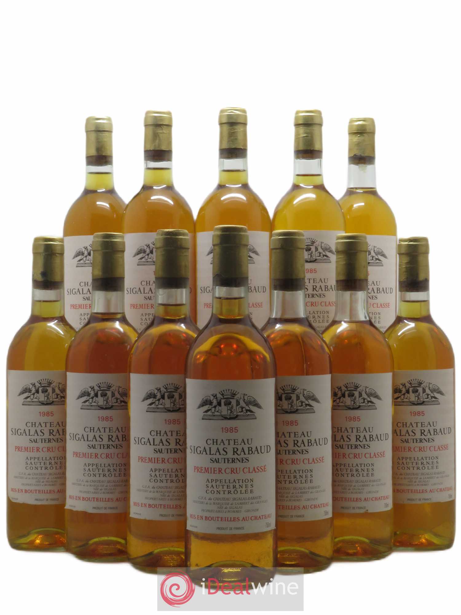Château Sigalas Rabaud 1er Grand Cru Classé 1985 - Lot de 12 bouteilles - 0