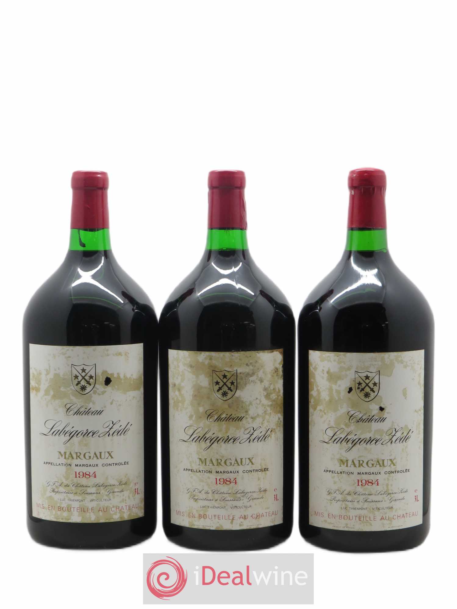 Château Labegorce Zédé Cru Bourgeois 1984 - Lot de 3 double magnums - 0