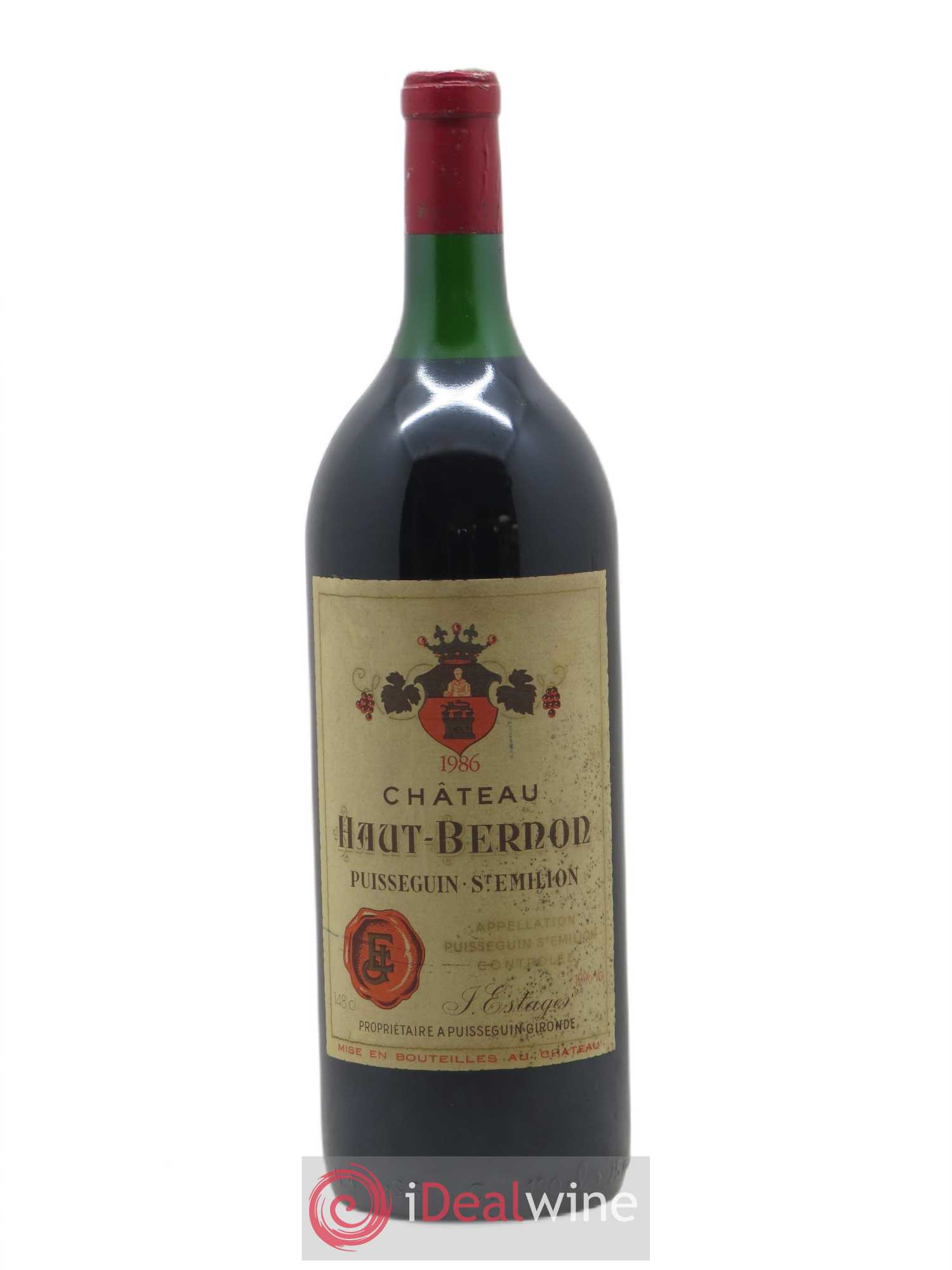 Puisseguin Saint-Émilion Château Haut Bernon 1986 - Lotto di 1 magnum - 0