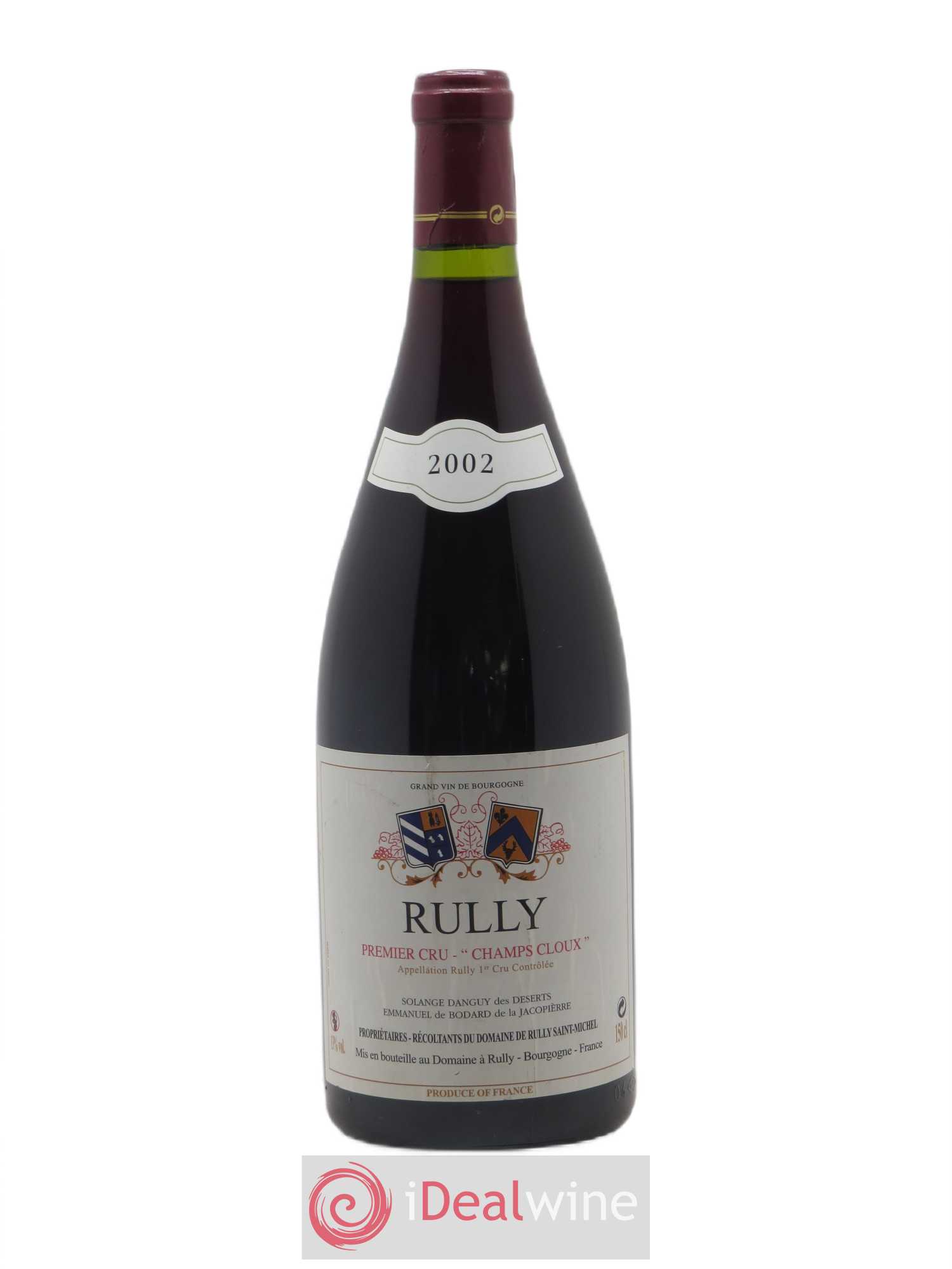 Rully 1er Cru Champs Cloux Solange Danguy des Deserts 2002 - Posten von 1 Magnum - 0