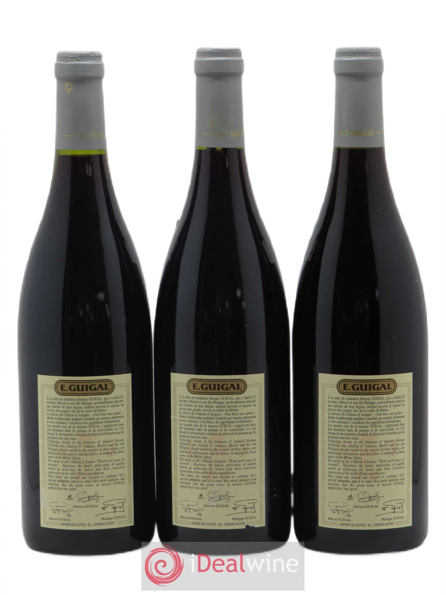 Côte-Rôtie La Turque Guigal 2002 - Lot de 3 bouteilles - 1