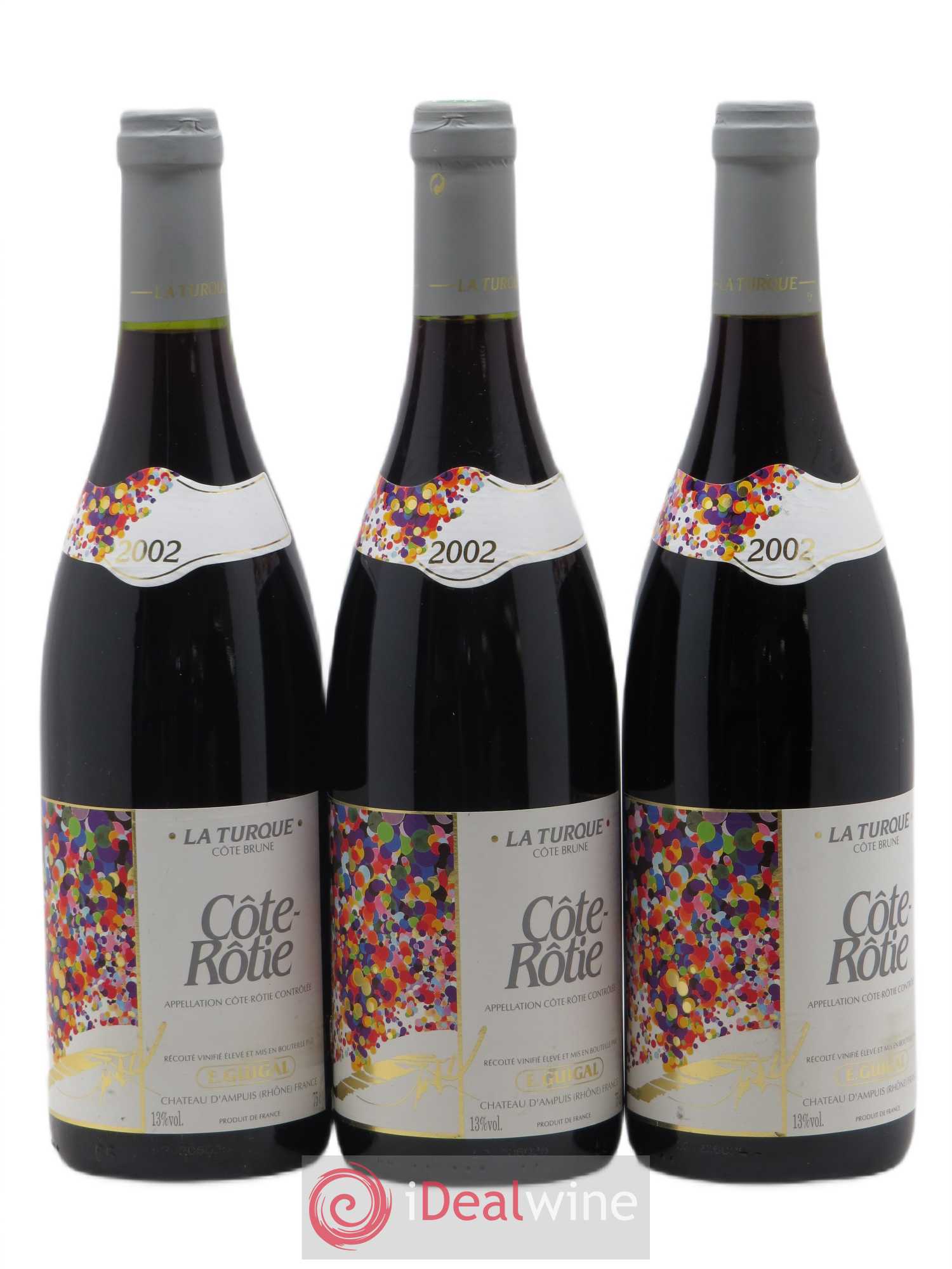 Côte-Rôtie La Turque Guigal 2002 - Lot de 3 bouteilles - 0