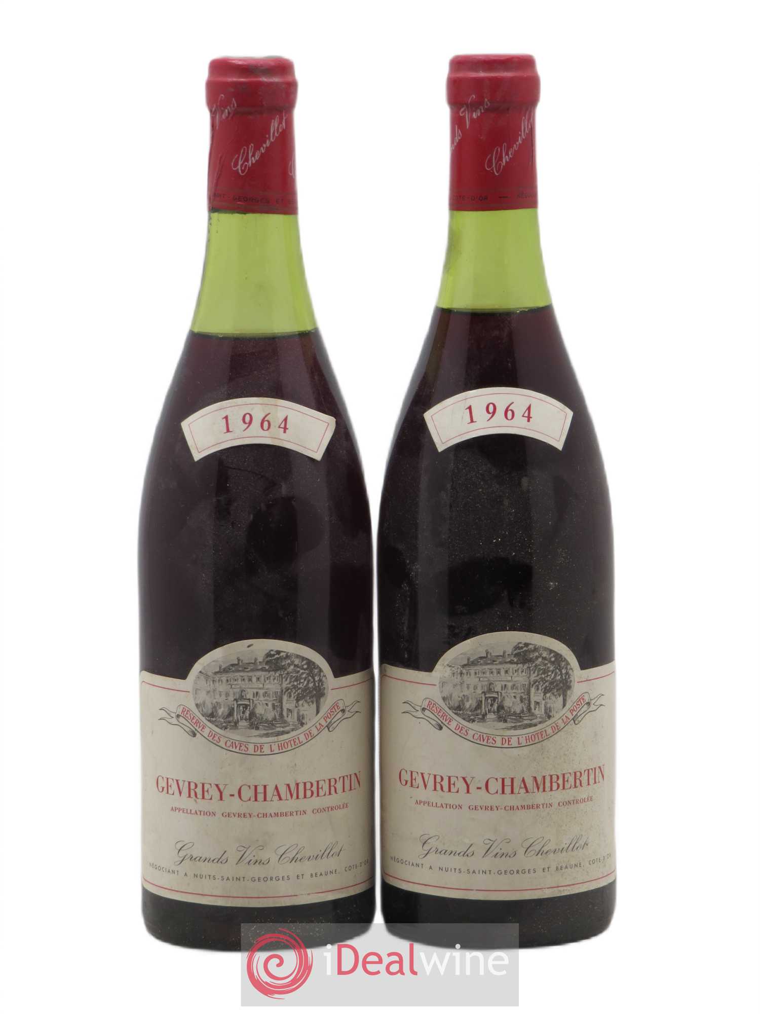 Gevrey-Chambertin Chevillot 1964 - Lot de 2 bouteilles - 0