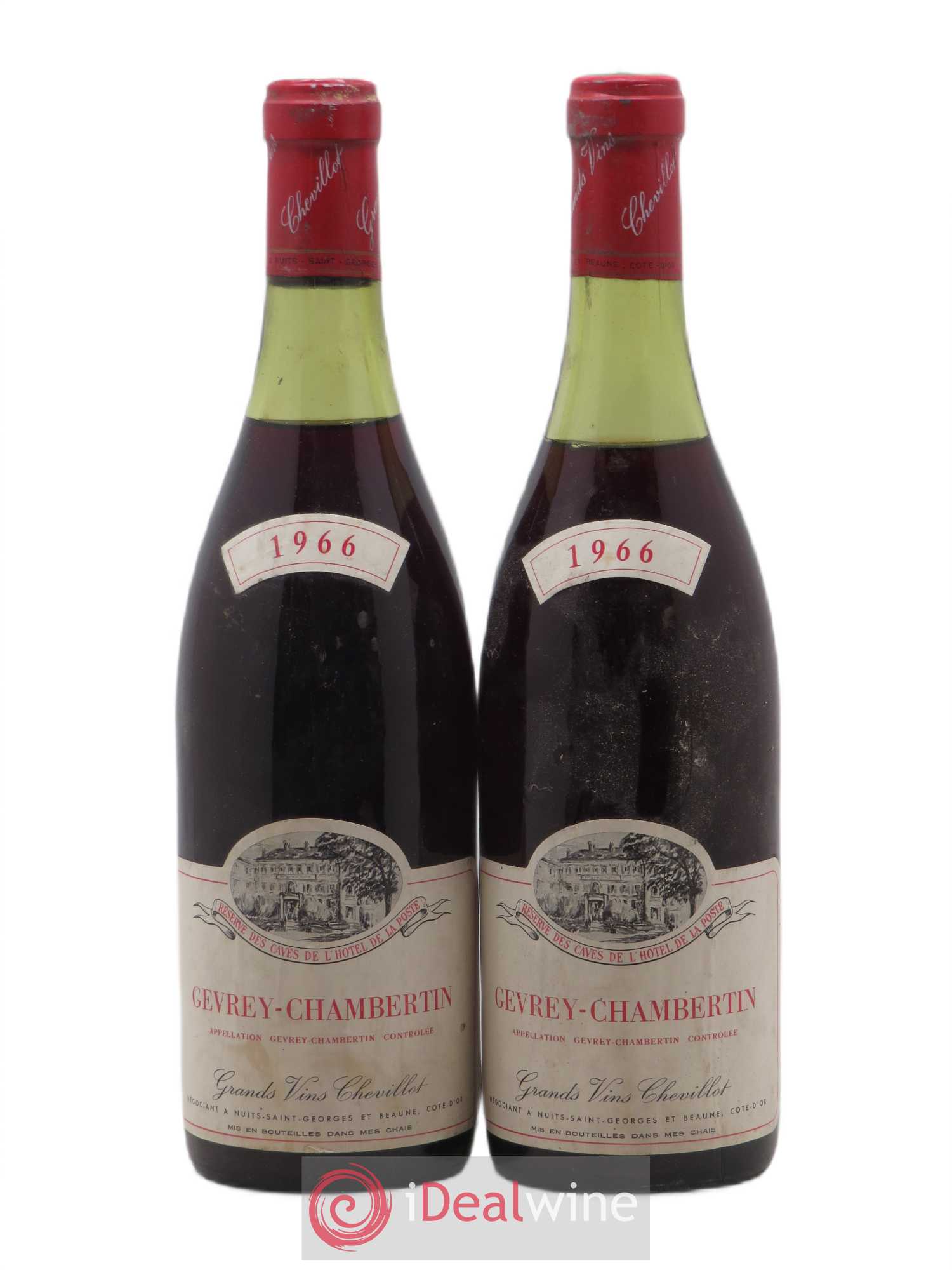 Gevrey-Chambertin Chevillot 1966 - Lot de 2 bouteilles - 0