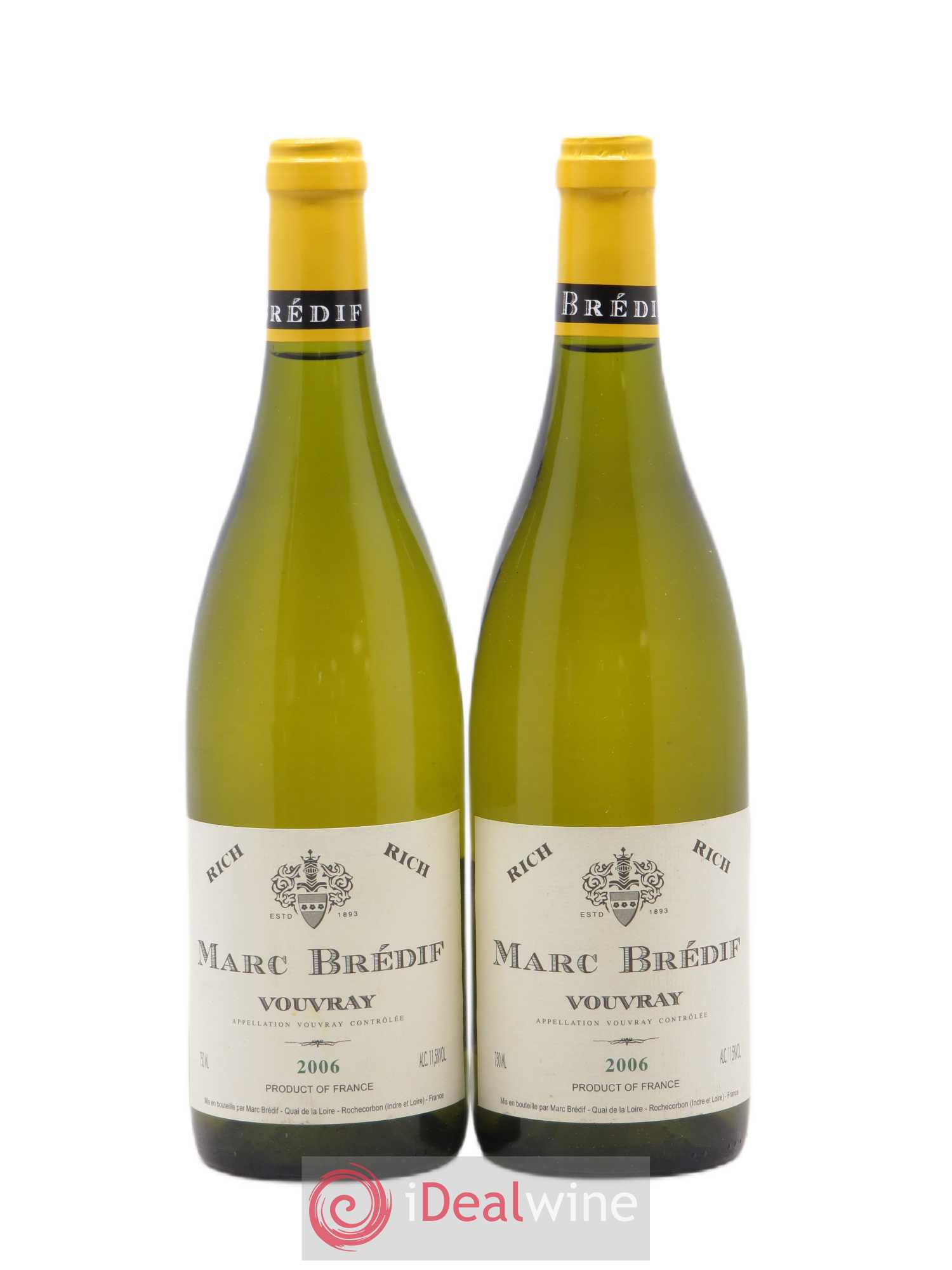Vouvray Rich Marc Brédif 2006 - Posten von 2 Flaschen - 0