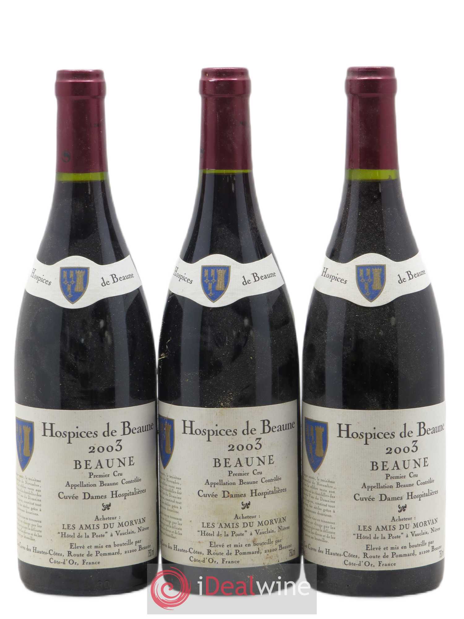 Beaune 1er Cru Cuvée Dames Hospitalières Hospices de Beaune 2003 - Lot de 3 bouteilles - 0