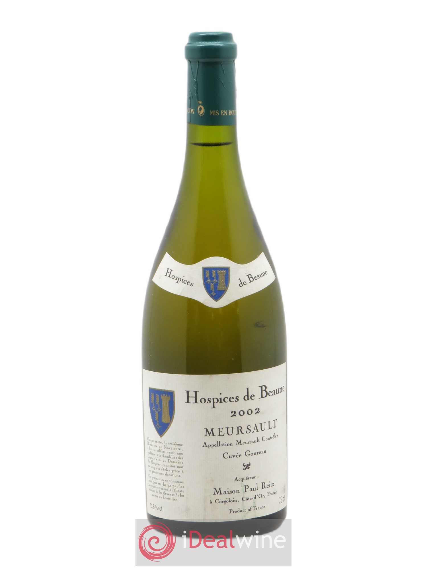 Meursault Cuvée Goureau Hospices de Beaune Paul Reitz 2002 - Posten von 1 Flasche - 0