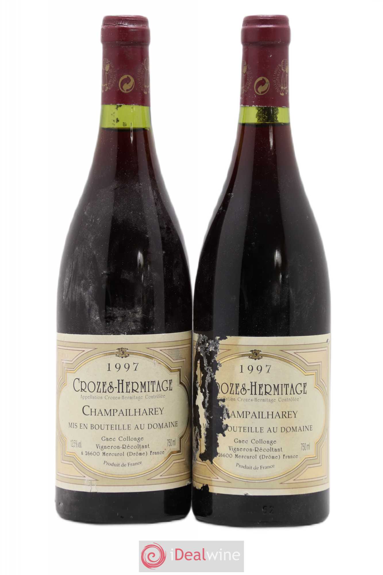 Crozes-Hermitage Domaine Collonge 1997 - Lot de 2 bouteilles - 0