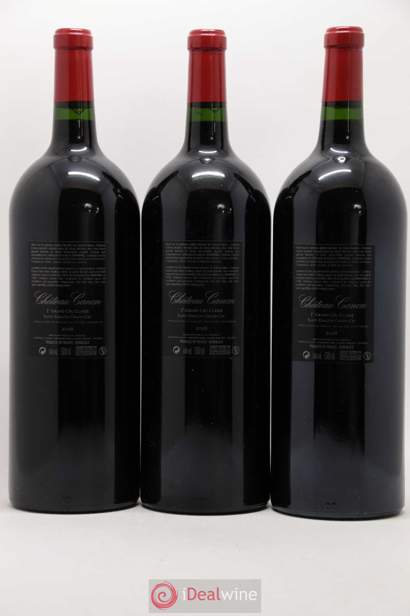 Château Canon 1er Grand Cru Classé B 2016 - Lot de 3 magnums - 1