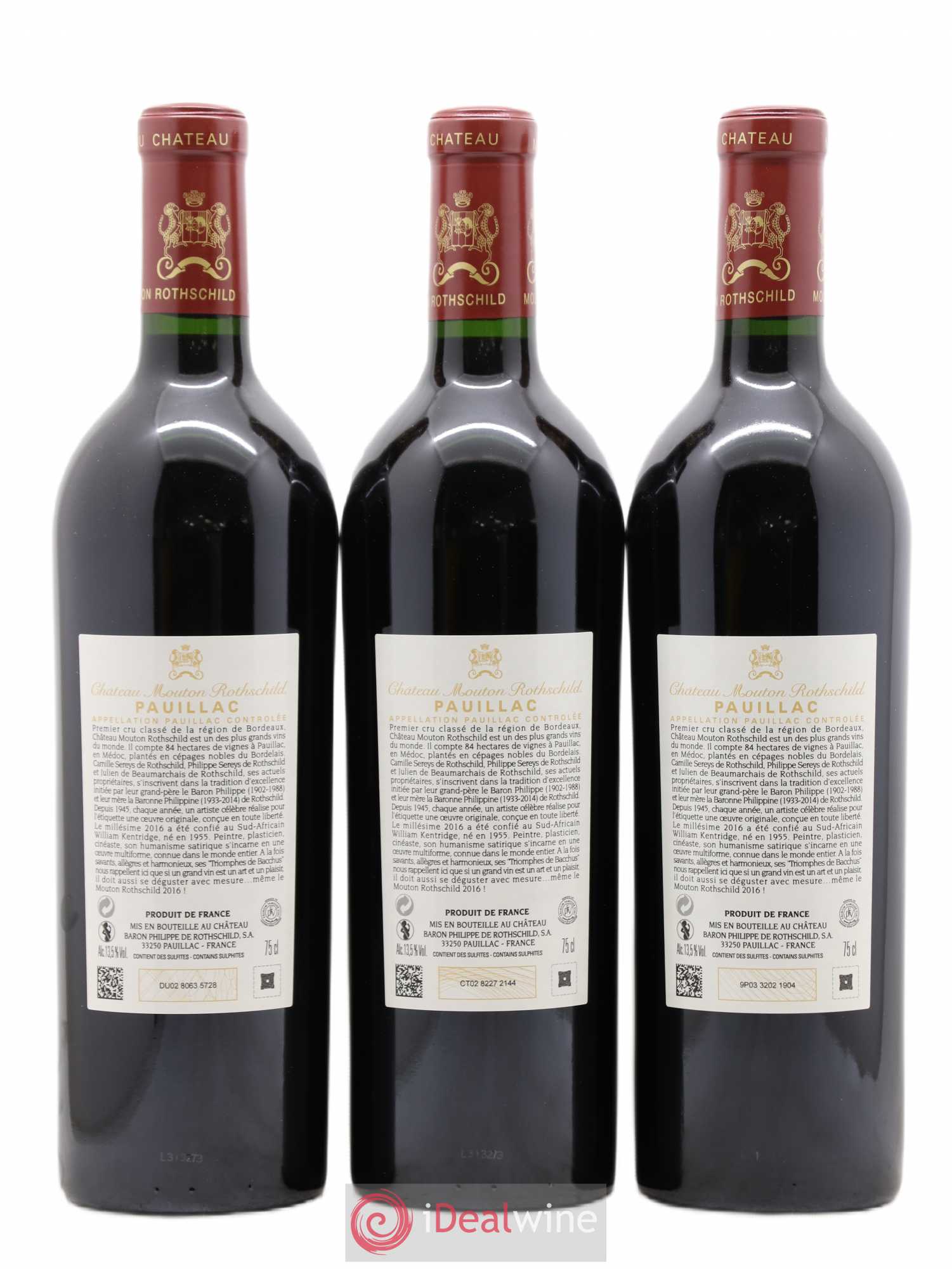 Château Mouton Rothschild 1er Grand Cru Classé 2016 - Lot de 6 bouteilles - 2