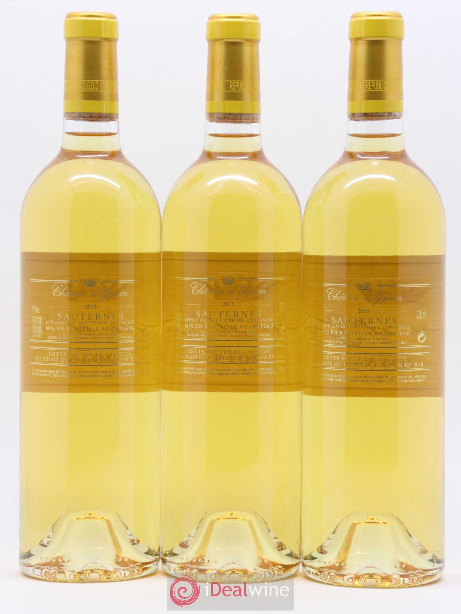 Château d' Yquem 1er Cru Classé Supérieur 2015 - Lotto di 3 bottiglie - 1