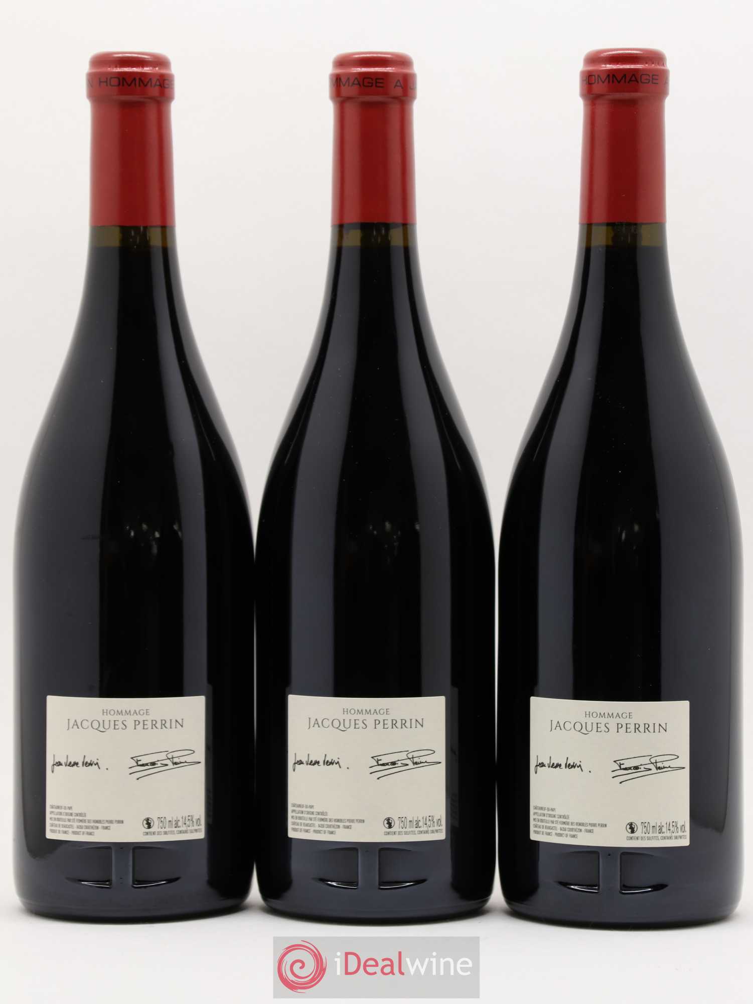 Châteauneuf-du-Pape Château de Beaucastel Hommage à Jacques Perrin Famille Perrin 2016 - Lot de 3 bouteilles - 1