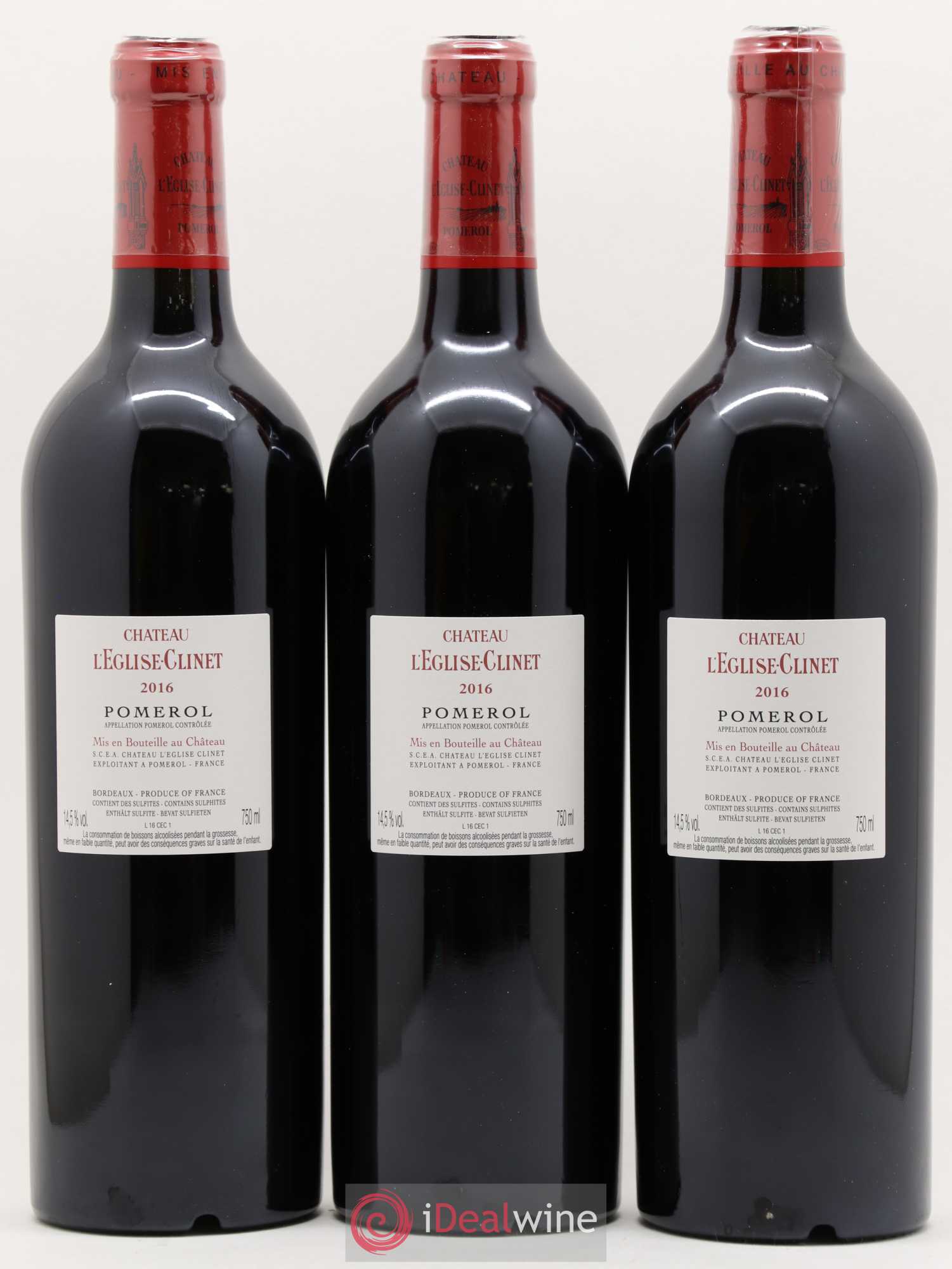 Château l' Église Clinet 2016 - Lot de 3 bouteilles - 1