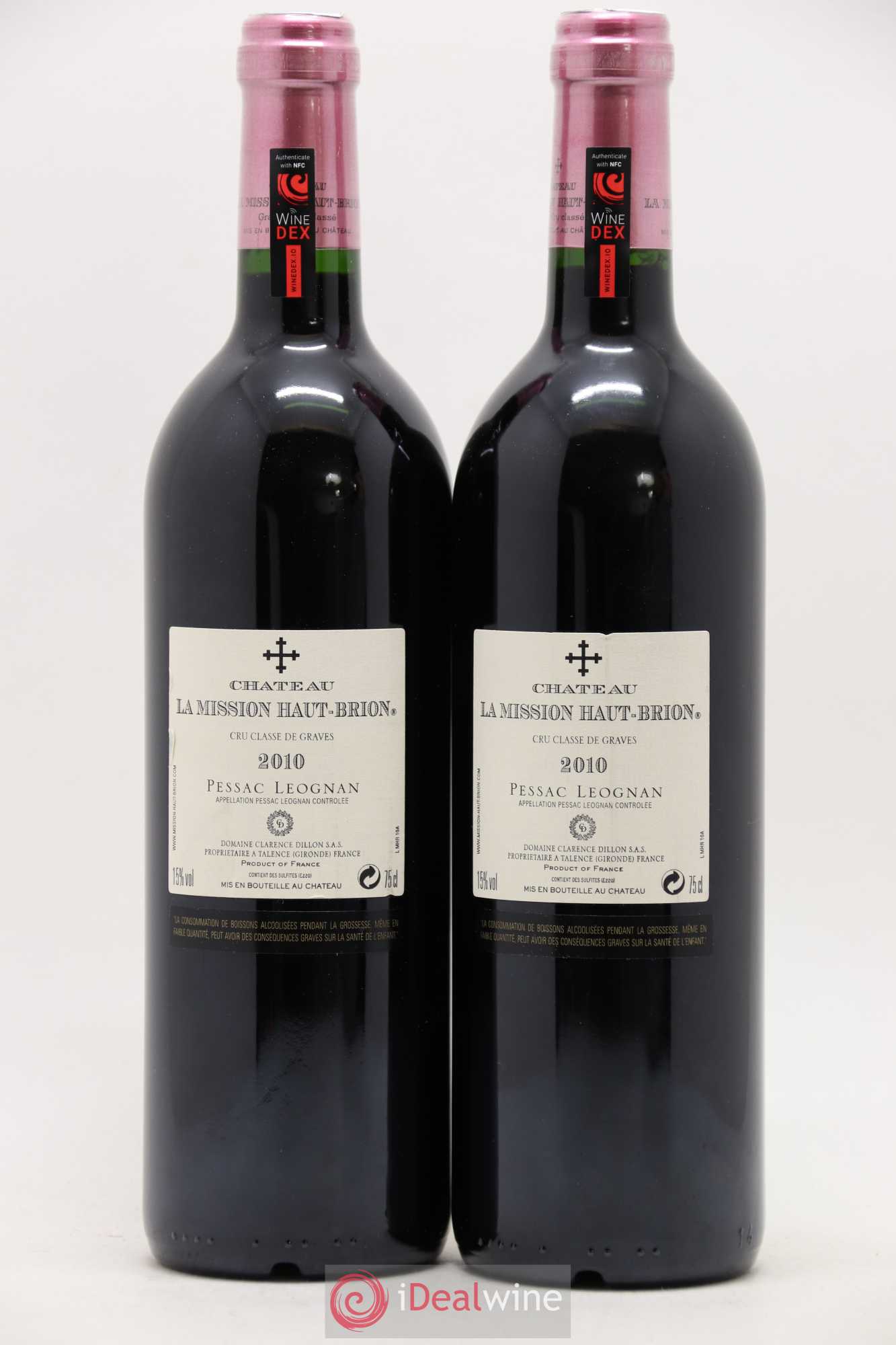 Château la Mission Haut-Brion Cru Classé de Graves 2010 - Lot de 2 bouteilles - 1