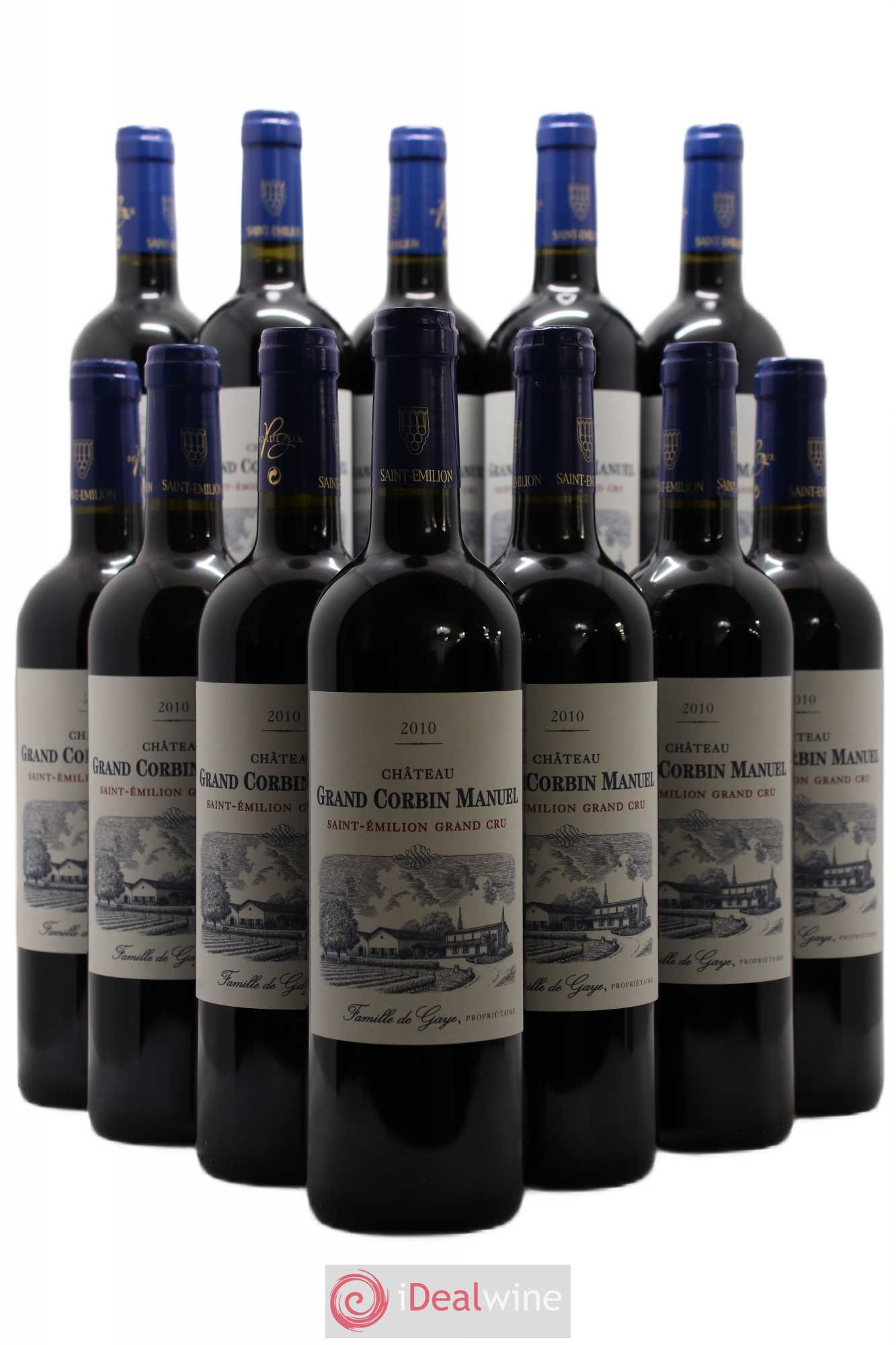 Château Grand Corbin Manuel 2010 - Lot de 12 bouteilles - 0